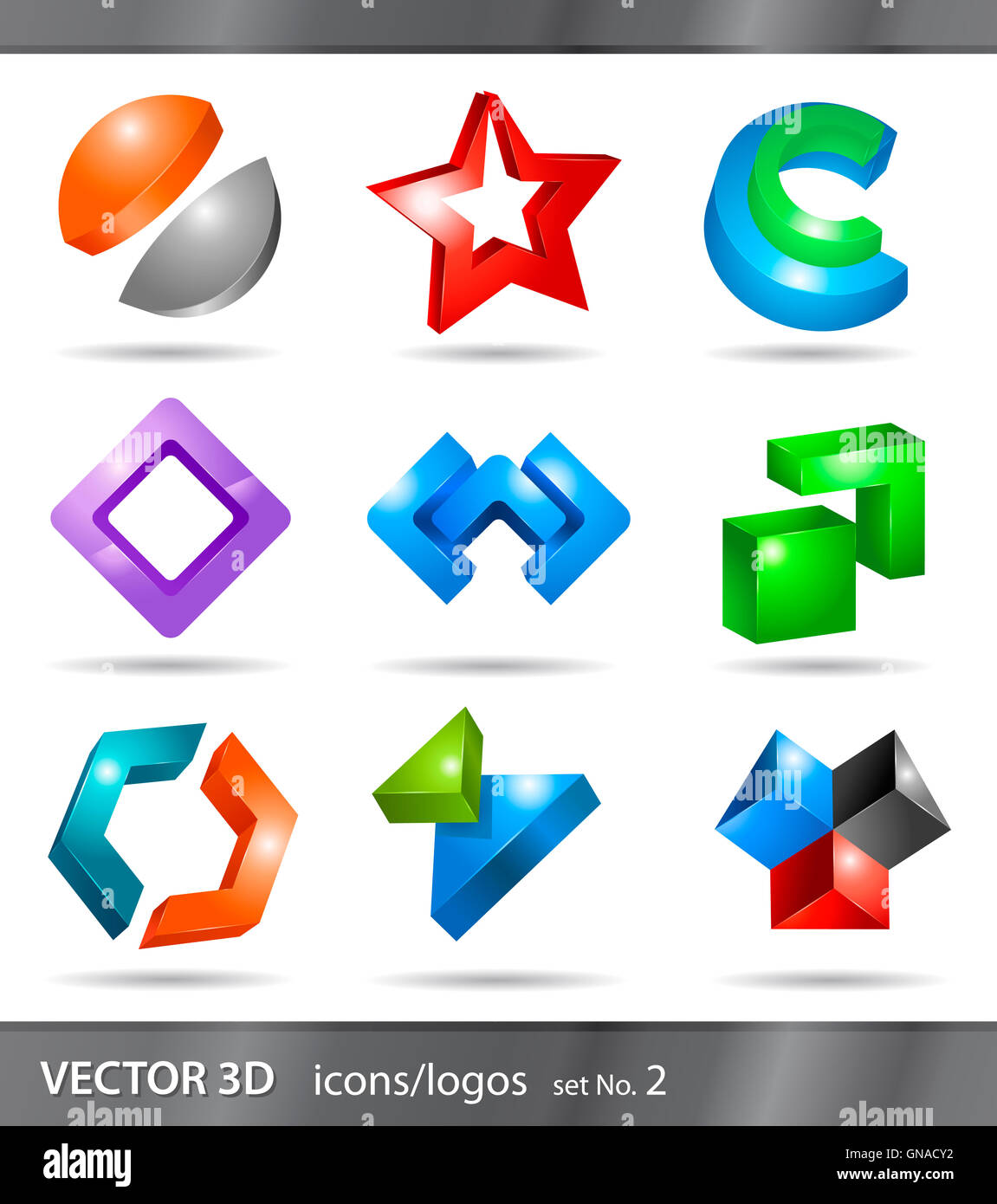 Satz von Symbolen oder logos Stockfotografie - Alamy