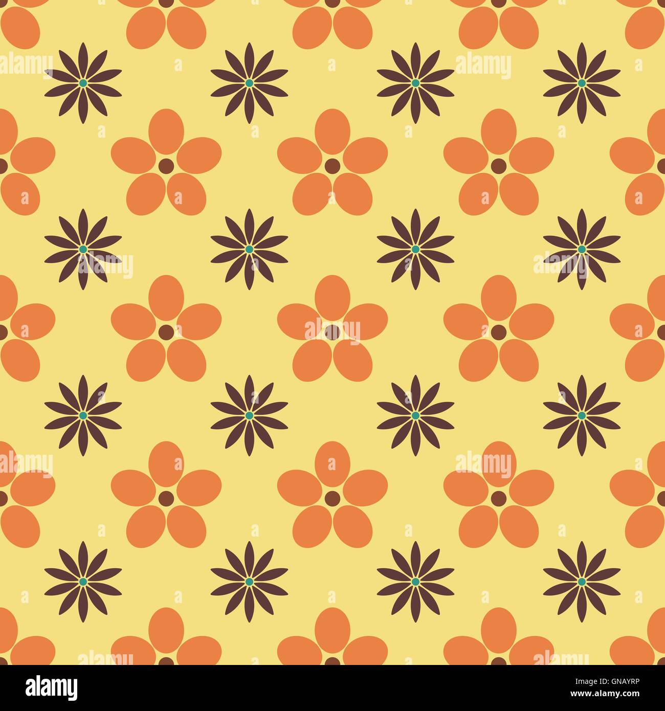 Floral nahtlose Hintergrund, Vektor-Illustration. Stock Vektor