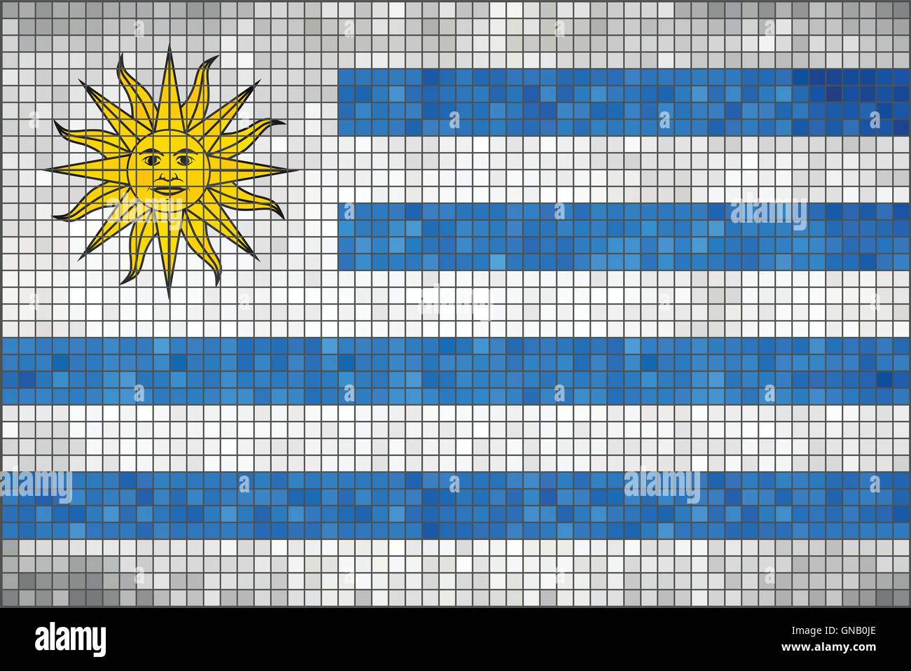 Flagge von Uruguay Stock Vektor