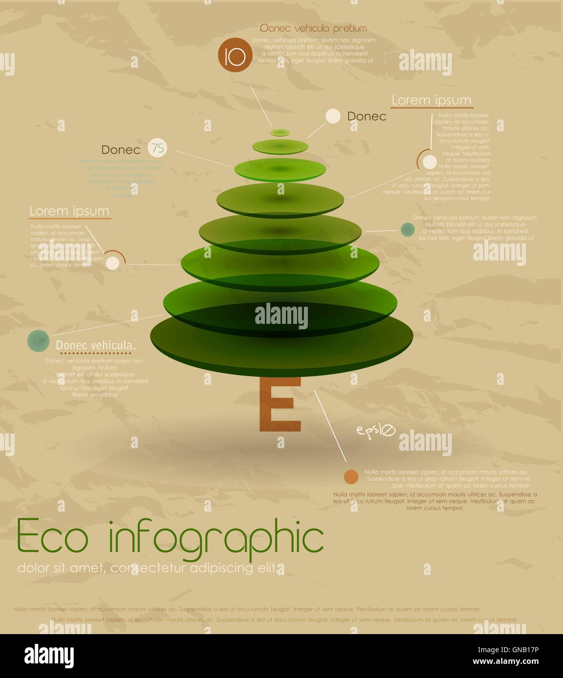 Vintage Eco Infografik. Stock Vektor