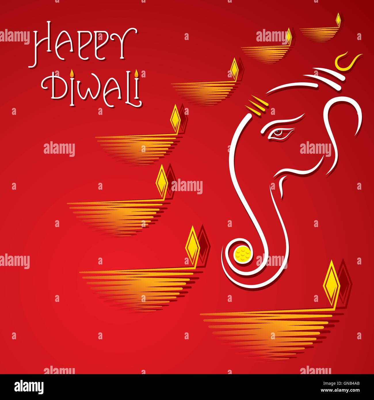 Happy Diwali Gruß Kartendesign Stock Vektor