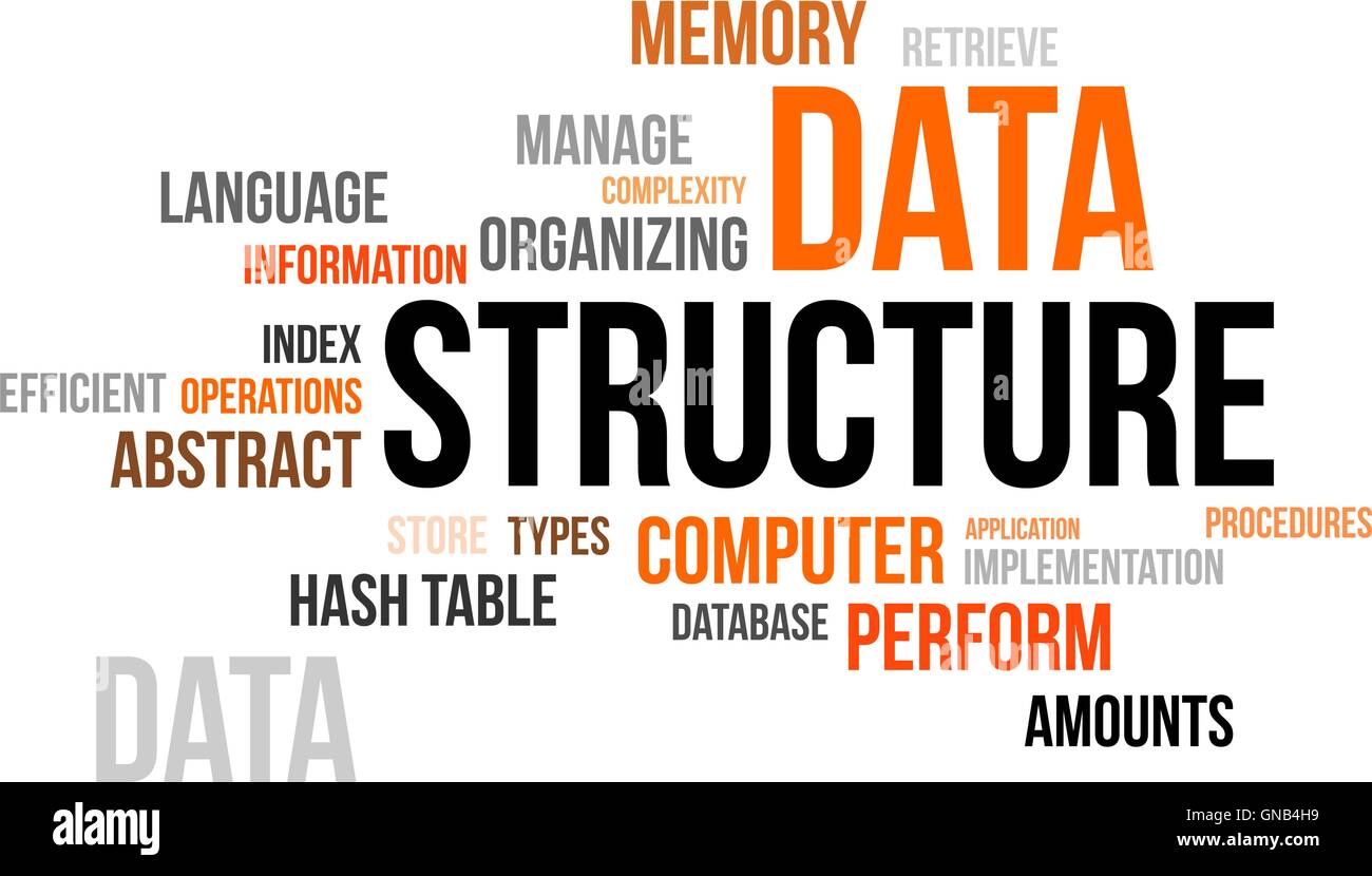 Wortwolke - Datenstruktur Stock Vektor