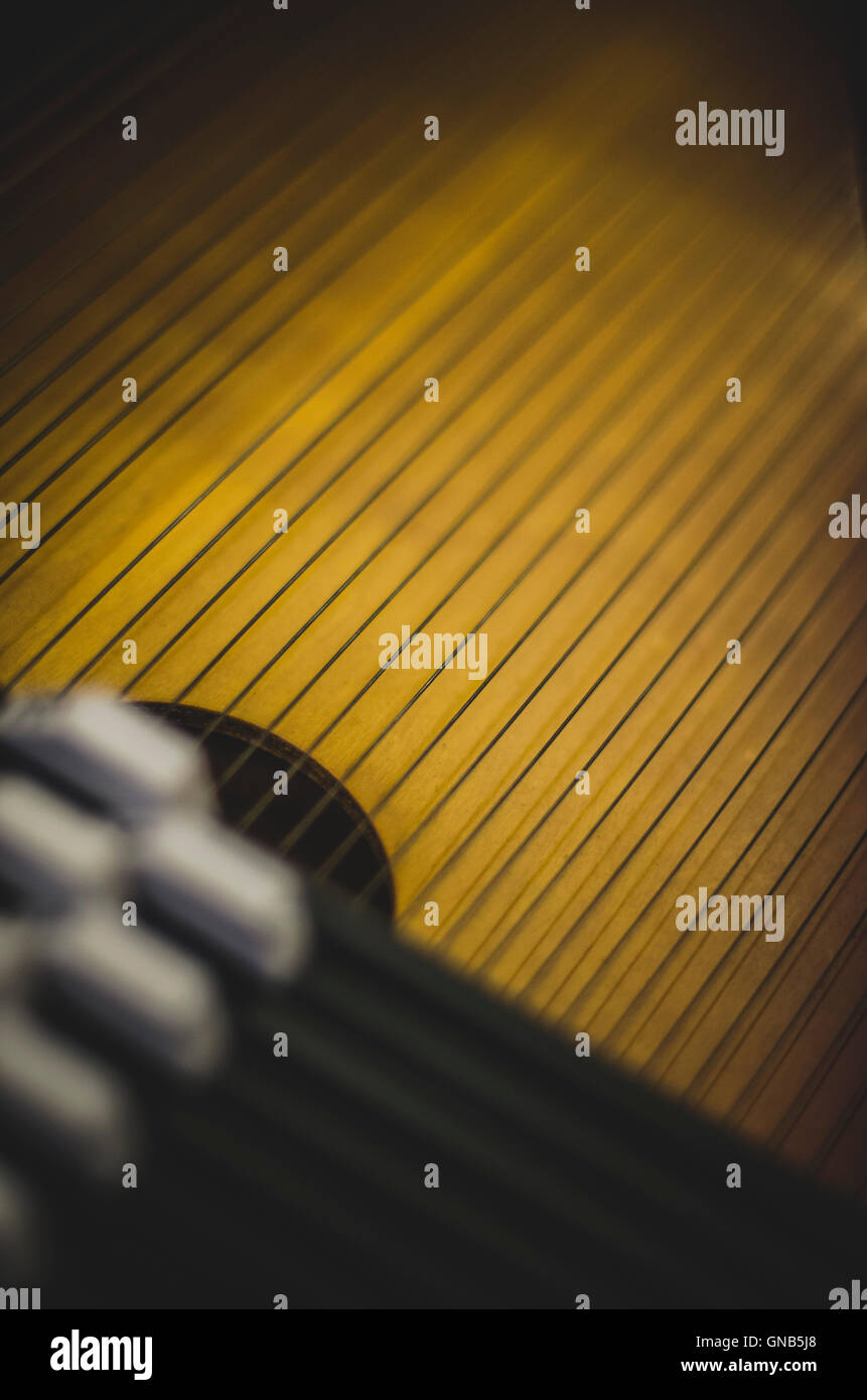 Close-up abstrakten Detail der Autoharp Stockfoto