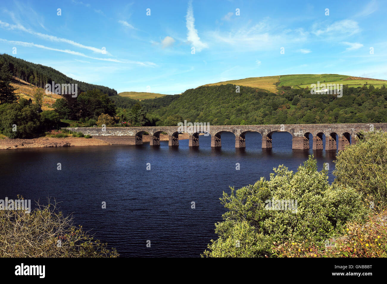 Careg Ddu dam Elan Tal Powis Mitte Wales Stockfoto