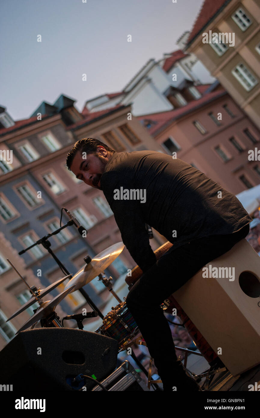 Kostenlose Open-Air-Konzert in der alten Stadt von Warschau, Polen. Warszawa, Jazz Na Starowce. Stockfoto