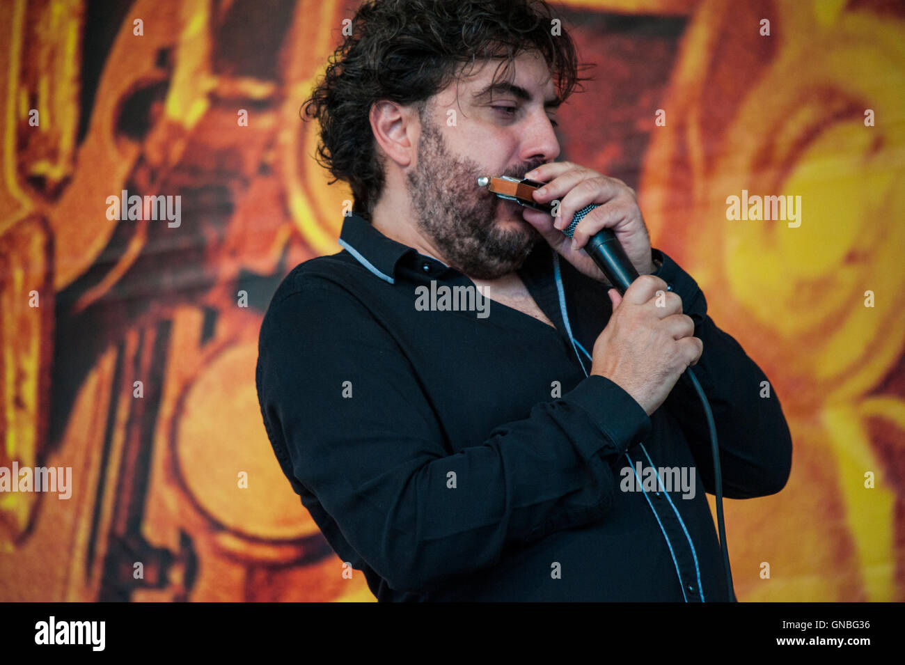 Kostenlose Open-Air-Konzert in der alten Stadt von Warschau, Polen. Warszawa, Jazz Na Starowce. Stockfoto