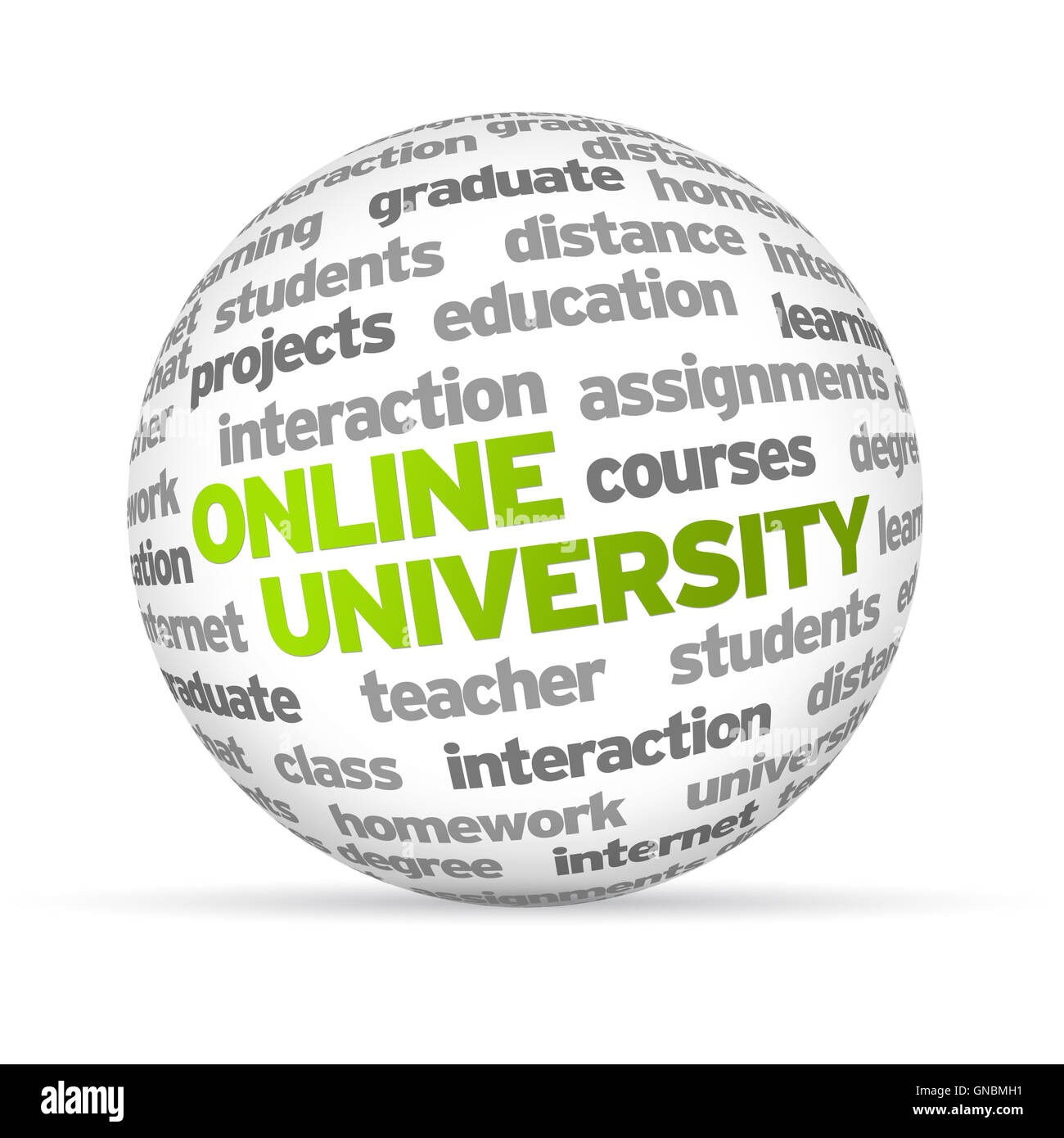Online-Hochschulschriften Stockfoto