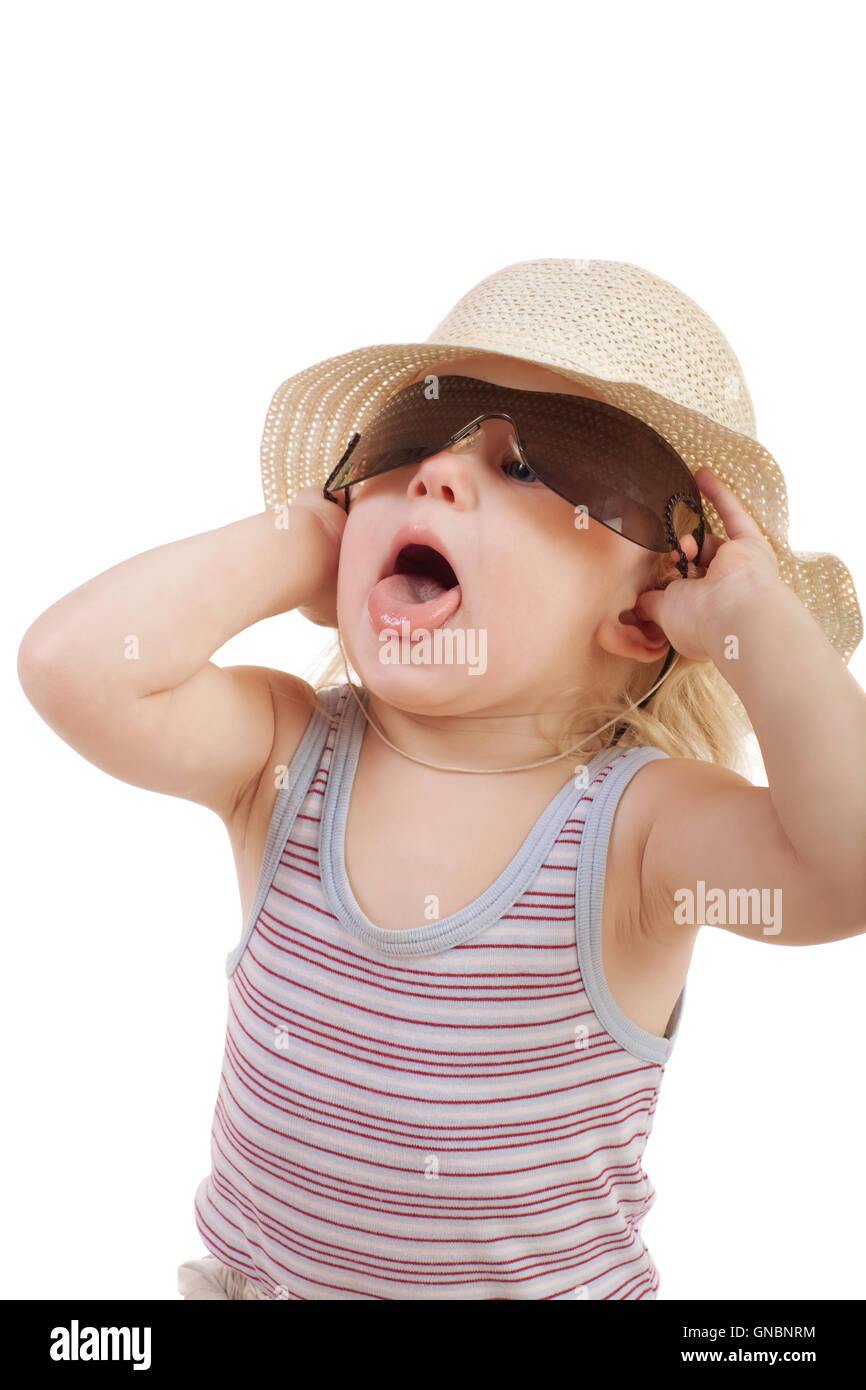Kind in Sonnenbrillen Stockfoto