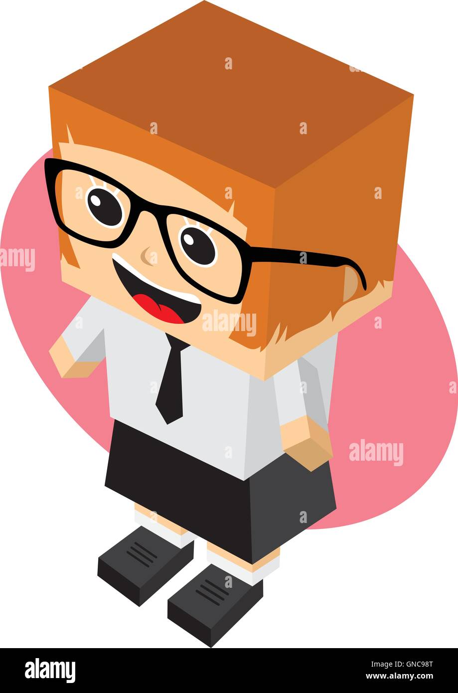 Business-Frau Cartoon Charakter Stock Vektor