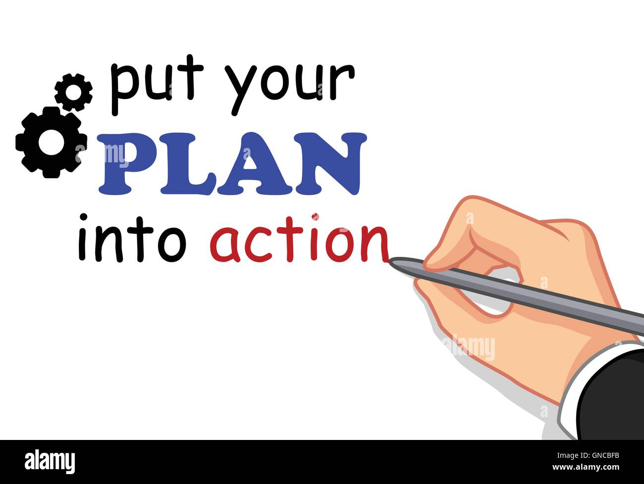 Handschrift-Plan-Konzept Stock Vektor