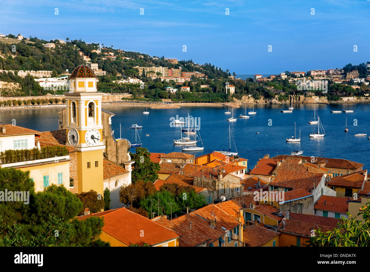 Villefranche-Sur-Mer-Stadt entlang der Côte d ' Azur, Frankreich Stockfoto