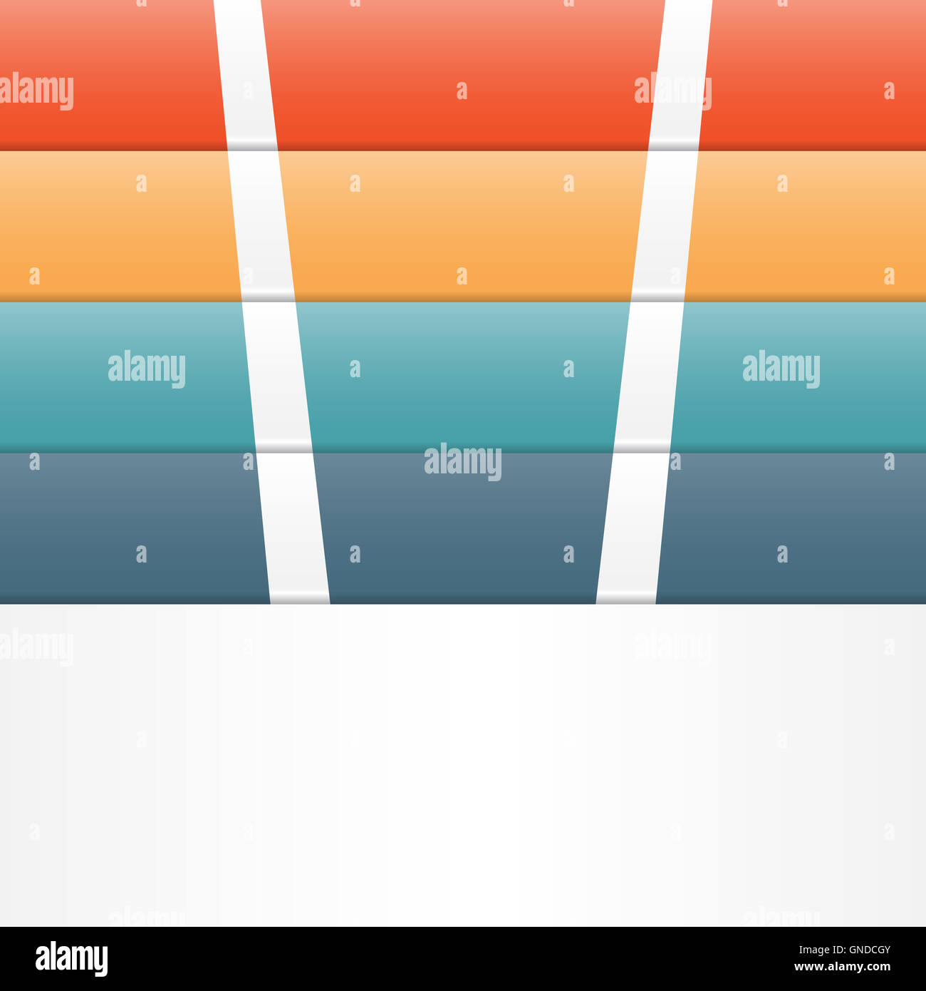 Farbe Streifen für Vorlage Infografik vier Positionen Stockfoto