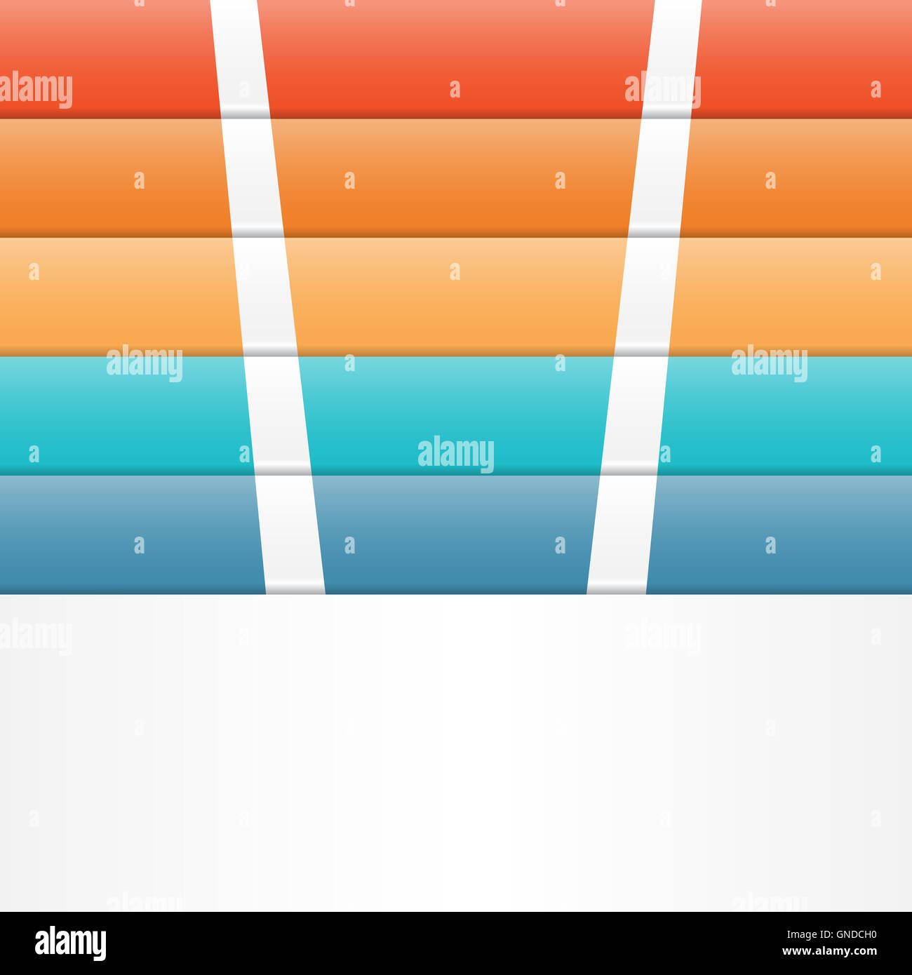 Farbe Streifen für Vorlage Infografik fünf position Stockfoto