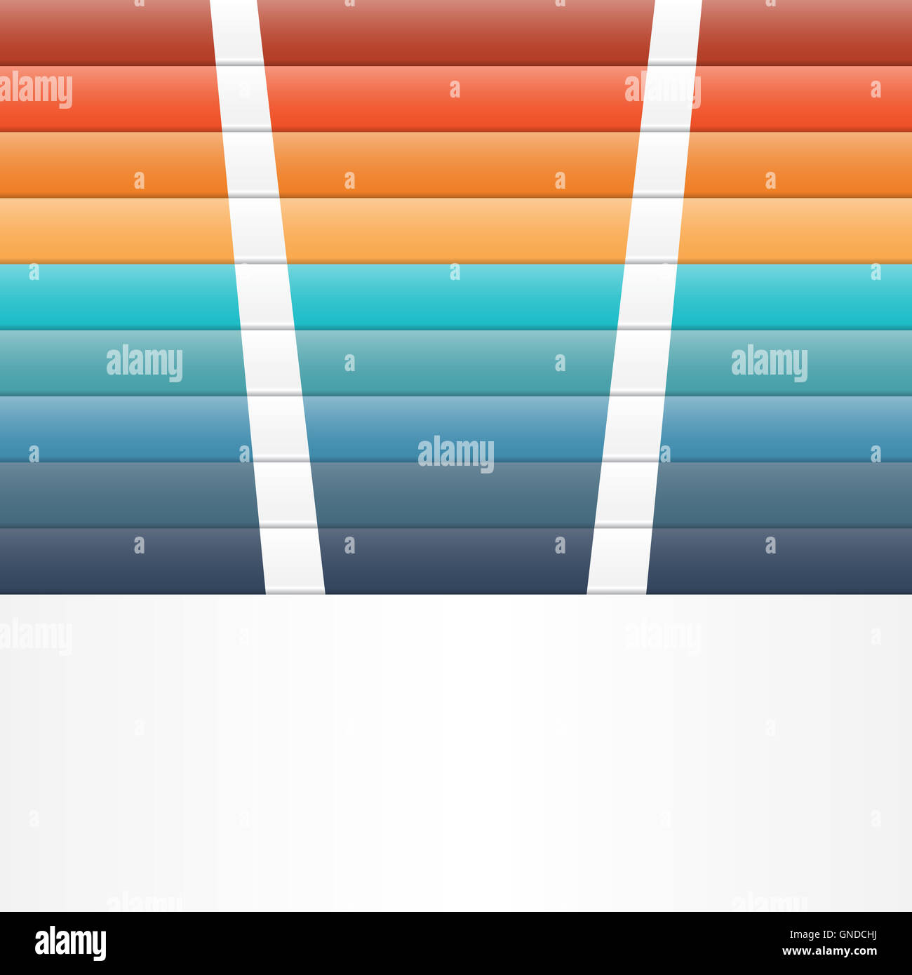 Farbe Streifen für Vorlage Infografik neun position Stockfoto
