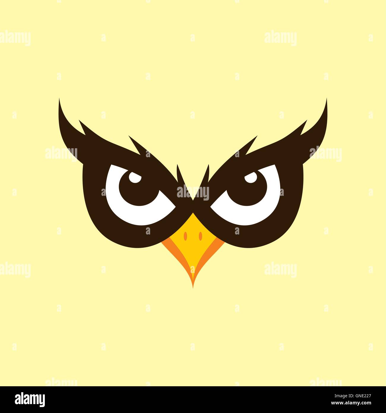 gruselige Eule Abbildung Thema Stock Vektor