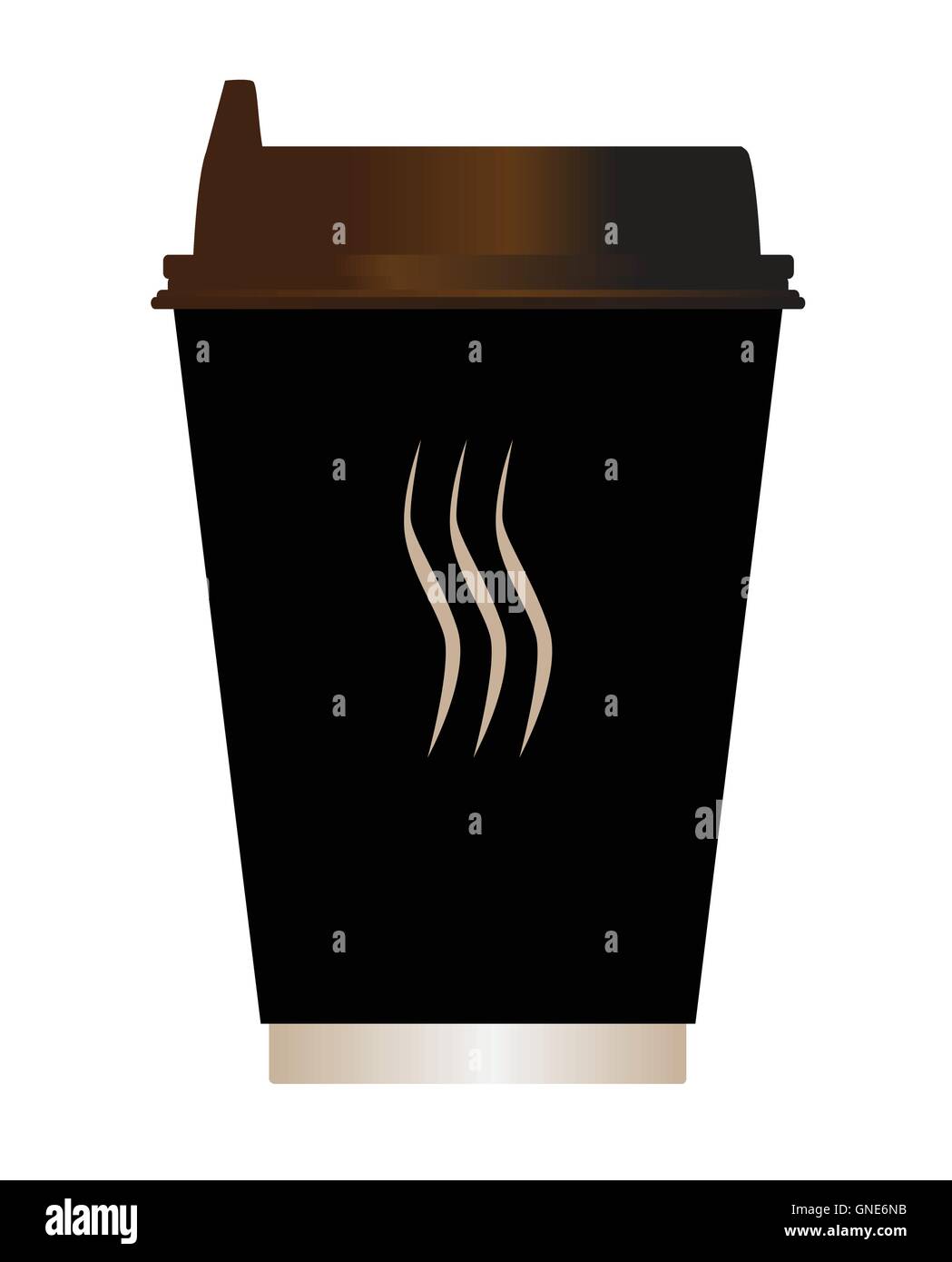 Eine typische Kaffee Pappbecher über einen weißen Hintergrund Stock Vektor