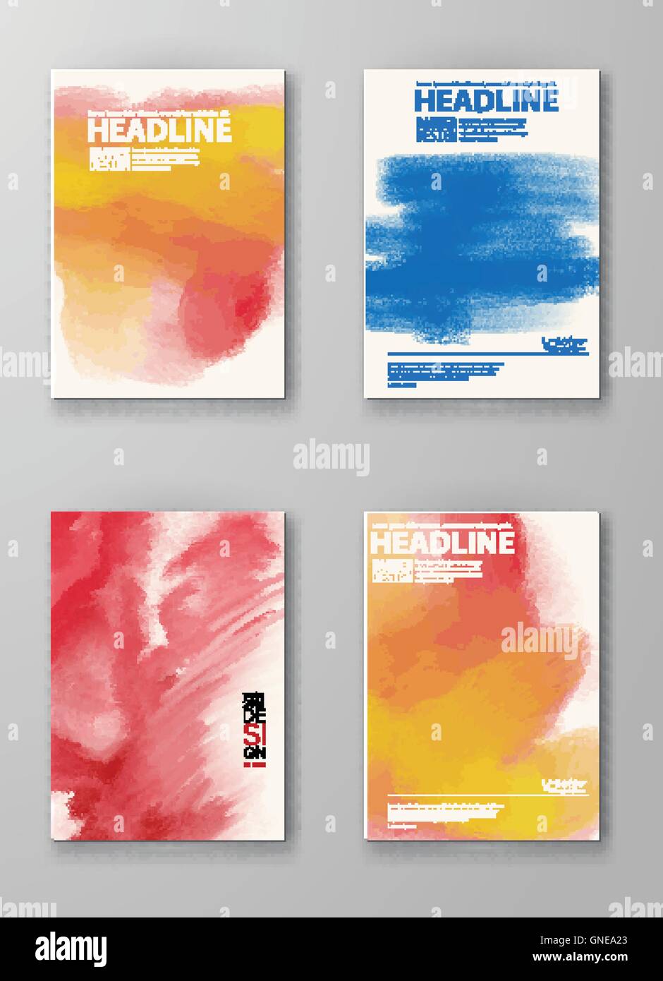 Broschüre mit bunten erlauben Hintergründe. Stock Vektor