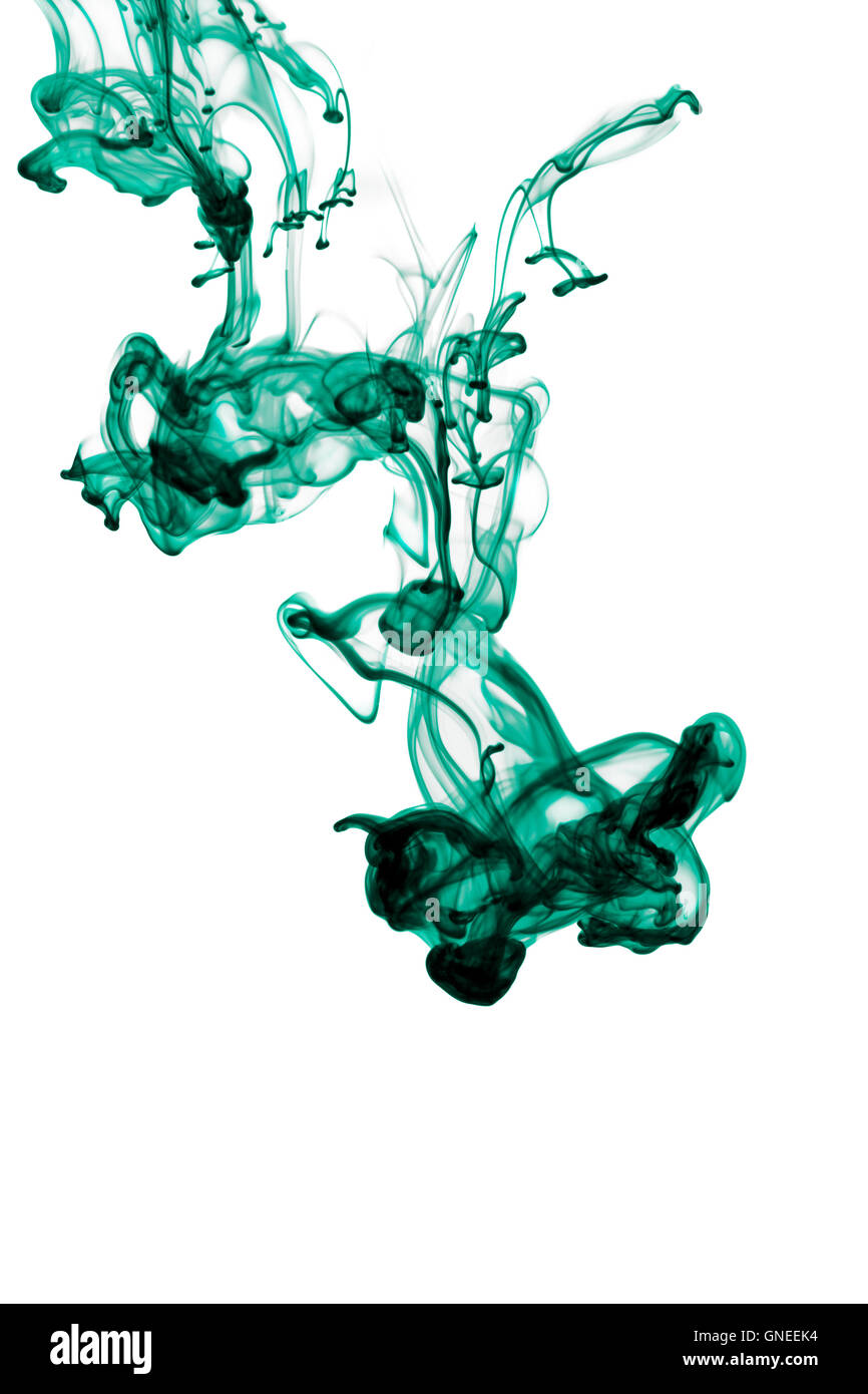 abstrakte Tinte in Wasser isoliert Stockfoto