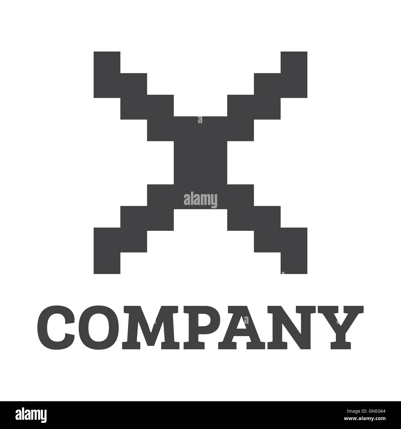 Logo mit den Buchstaben X. Vektor-Illustration. Stock Vektor