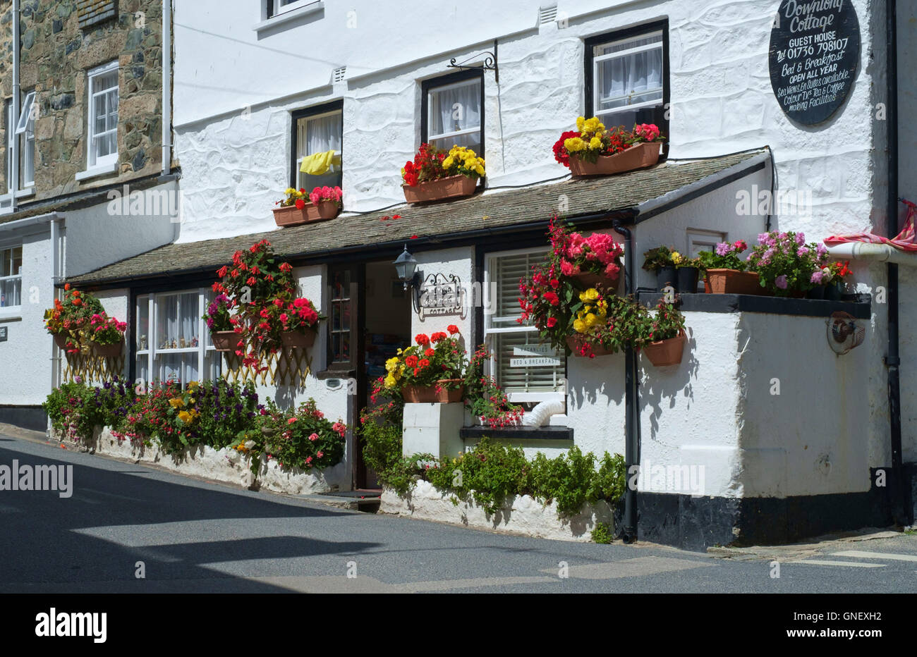 St Ives eine Stadt am Meer in Cornwall England UK Downalong Cottage Bed And Breakfast in B & B Stockfoto