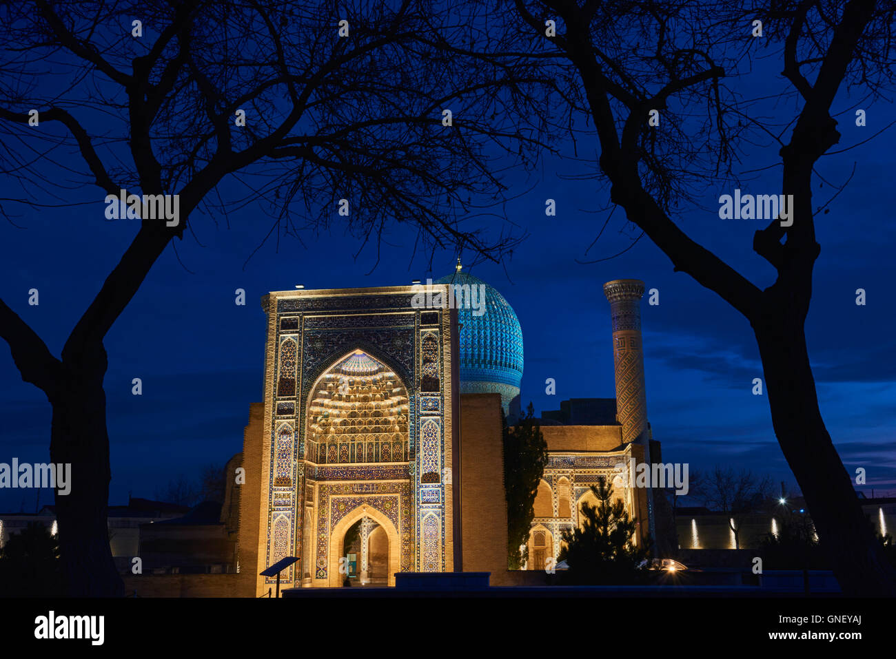 Usbekistan, Samarkand, Unesco Welt Heriatge, Gour Emir Mausoleum (Timur Grab) Stockfoto