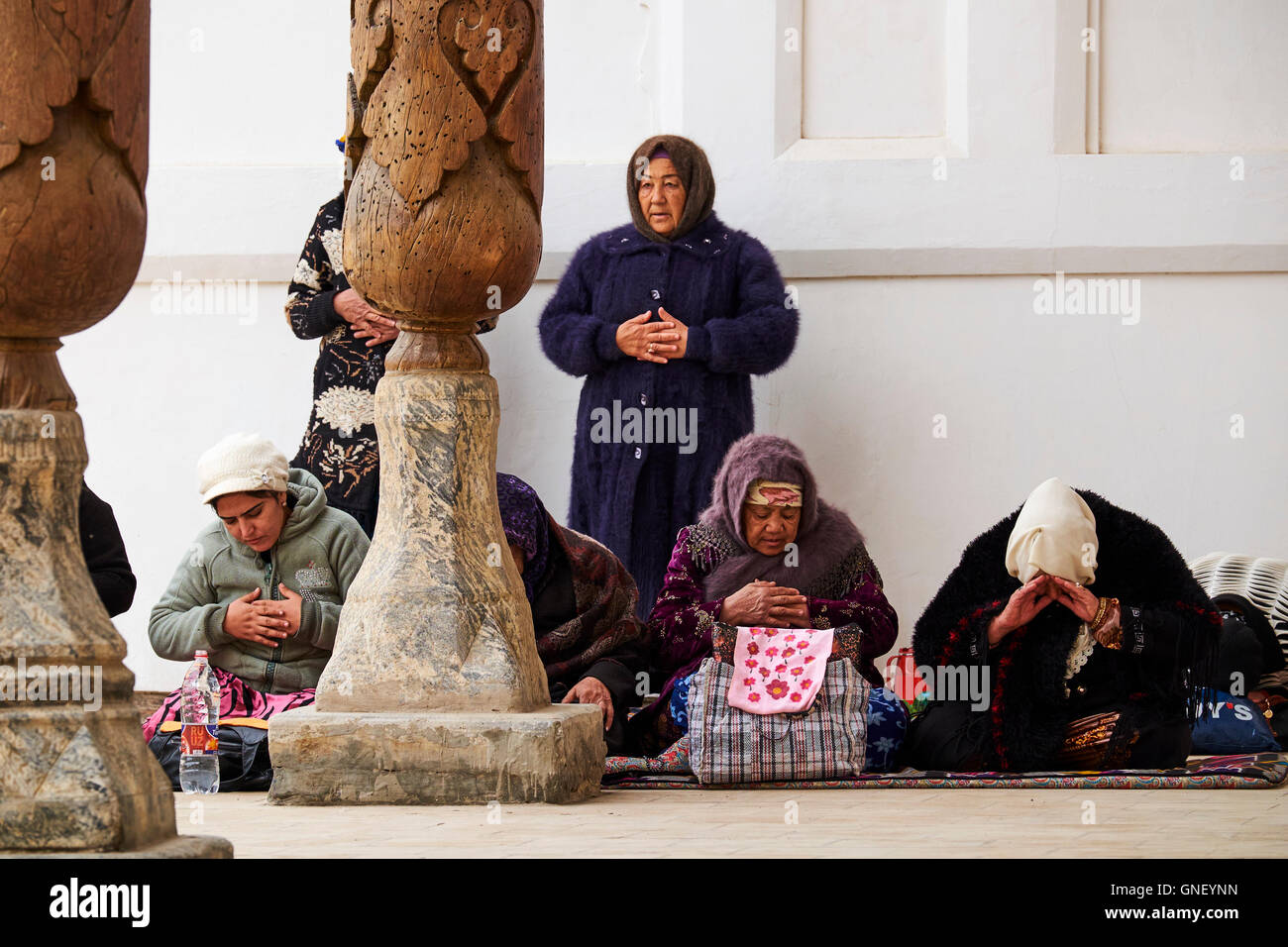 Usbekistan, Buchara, Bahouddin Naqshbandi Moschee, Sufi spirituel Denkmal, UNESCO-Welterbe, Gebet Stockfoto