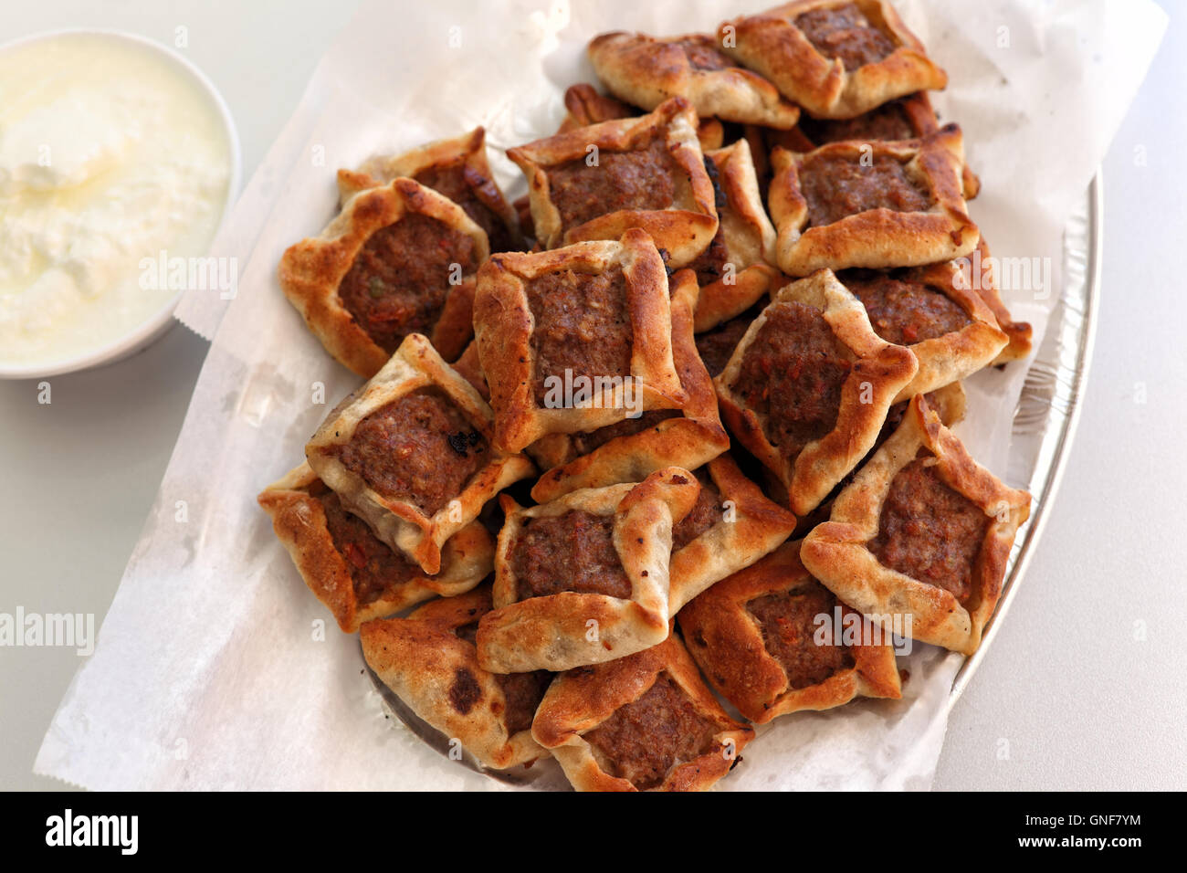 Sfeeha (Fleischpasteten)-Libanon Stockfoto