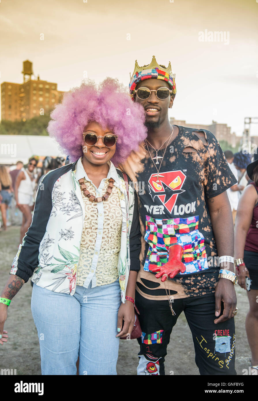 Performances und Fans bei AfroPUnk 2016 Musik- und Kulturfestival Stockfoto