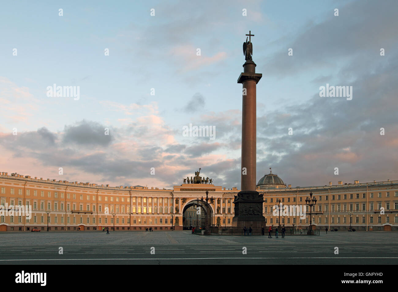 Russland. Sankt Petersburg. Schlossplatz Stockfoto