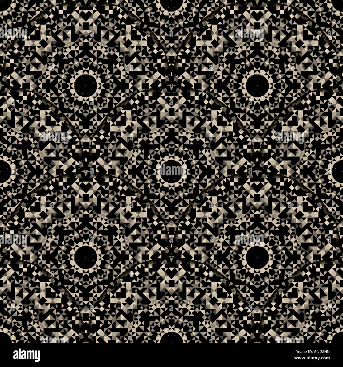 Dunkle Musterdesign. Abstrakte lacy Ornament. Geometrischen Vektor Stock Vektor