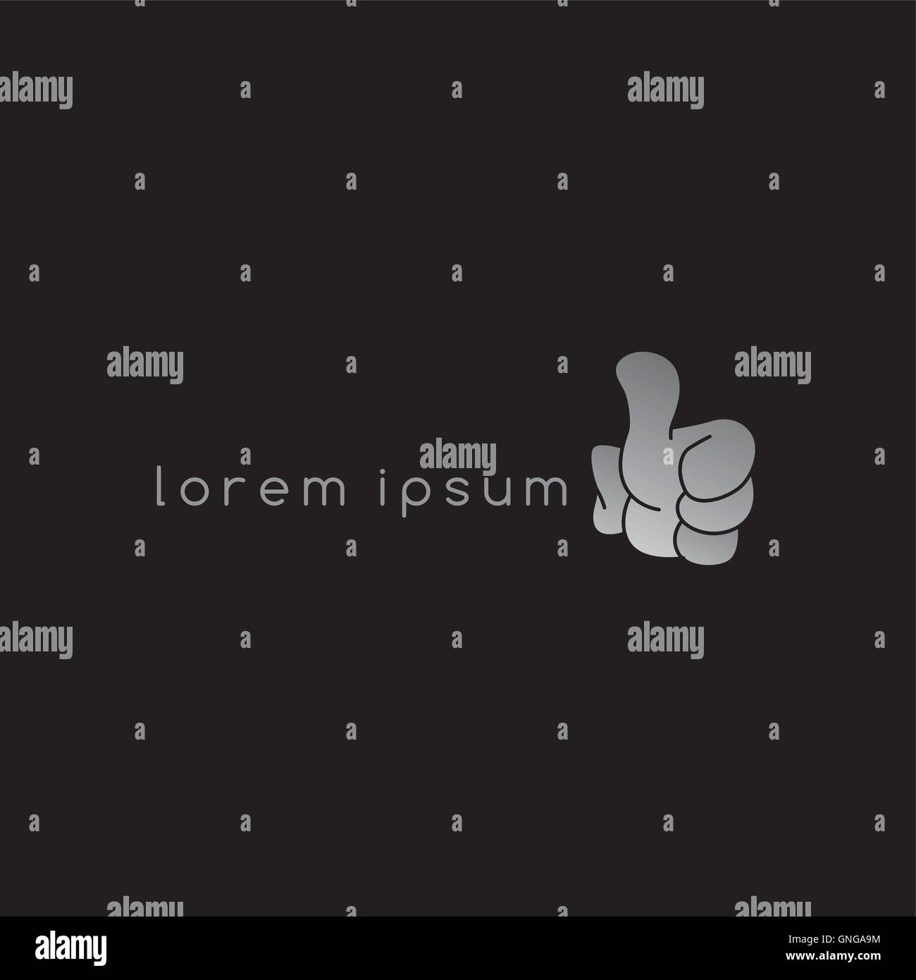 Hand Geste Zeichen Logo Design Stock Vektor