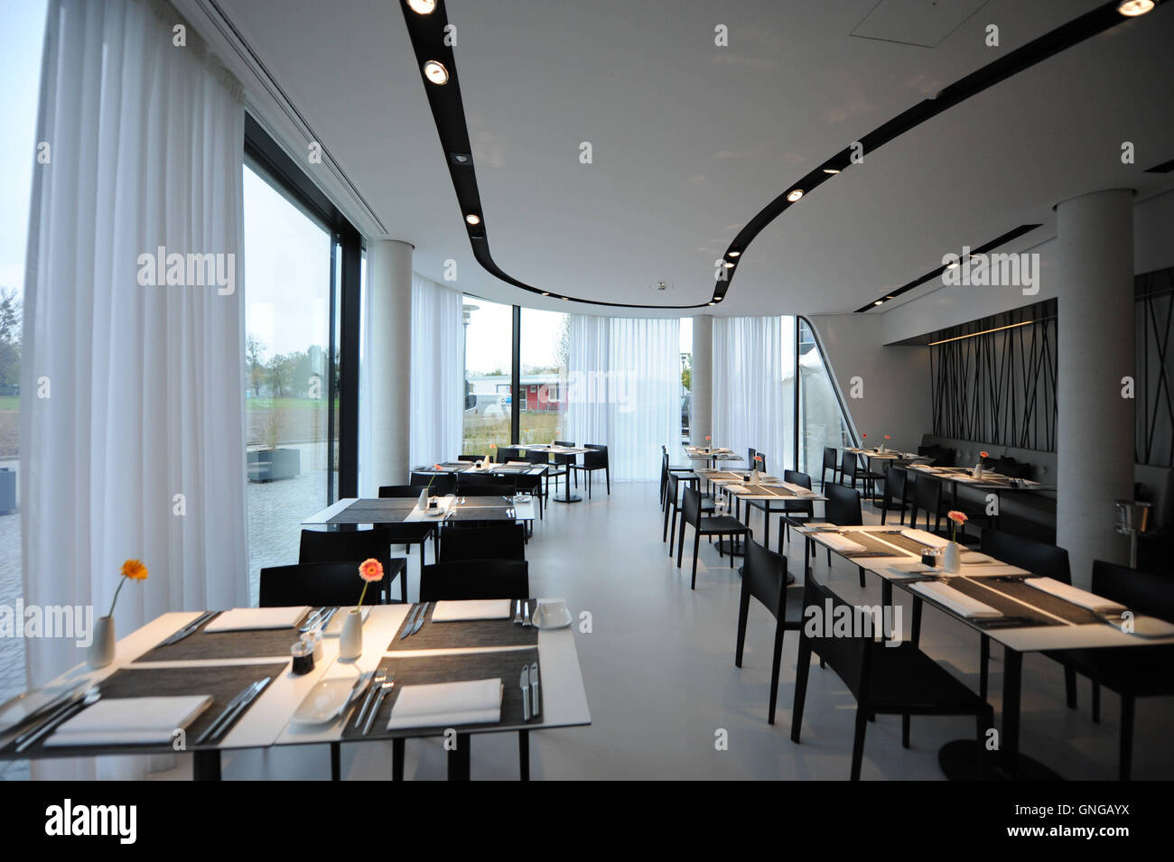 Esszimmer im neuen Campus-Tower in Martinsried bei München, 2014 Stockfoto
