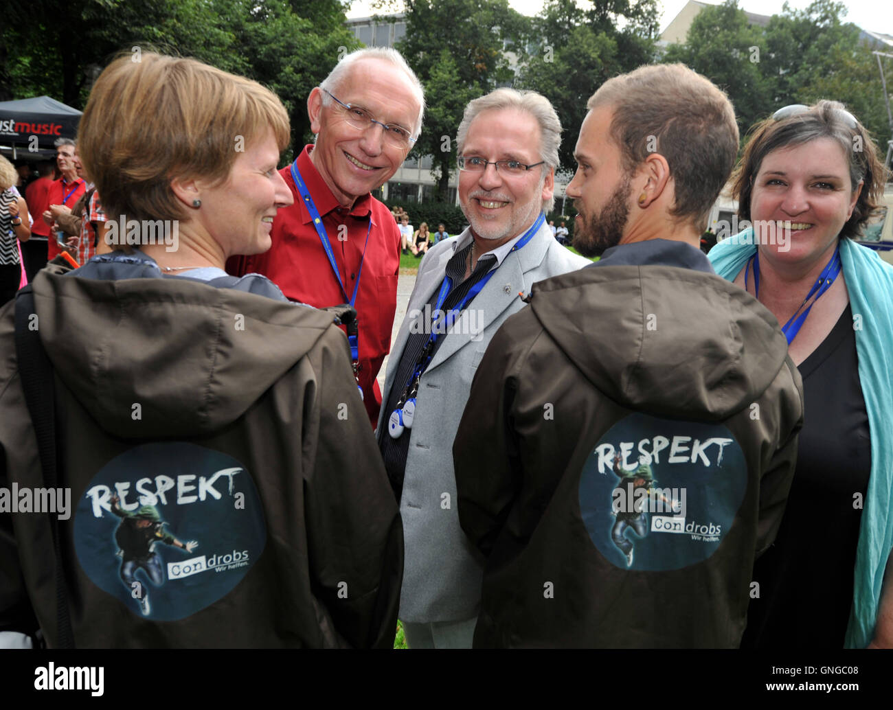 "Positive Ergebnisse des Projekts"Cool Bleiben - Friedlich Feiern'' in München, 2014" Stockfoto