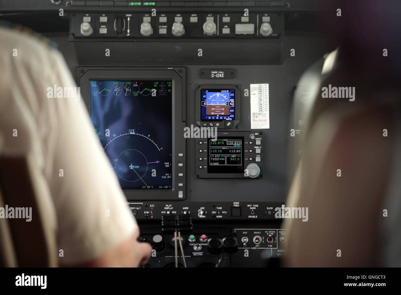 Cockpit eines Flugzeugs G 120, 2014 Stockfoto