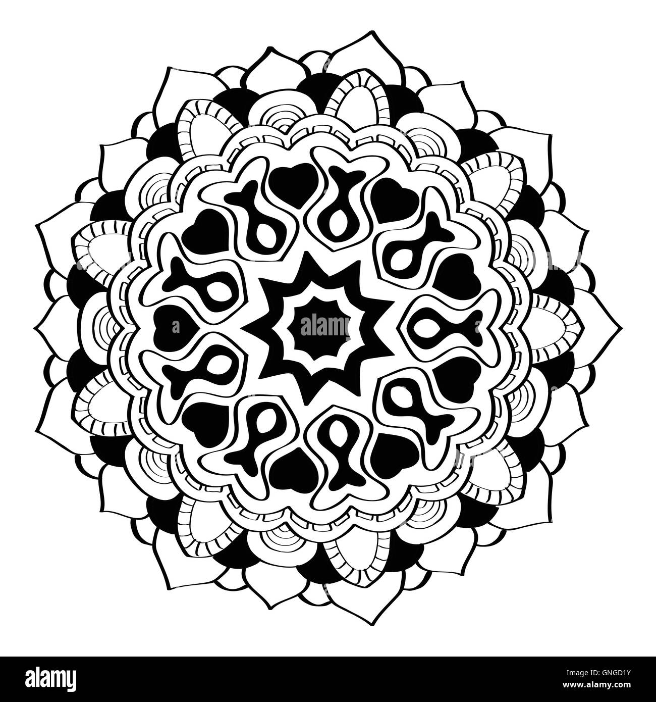 Mandala. Abstraktes Vektor Dekoration. Stock Vektor