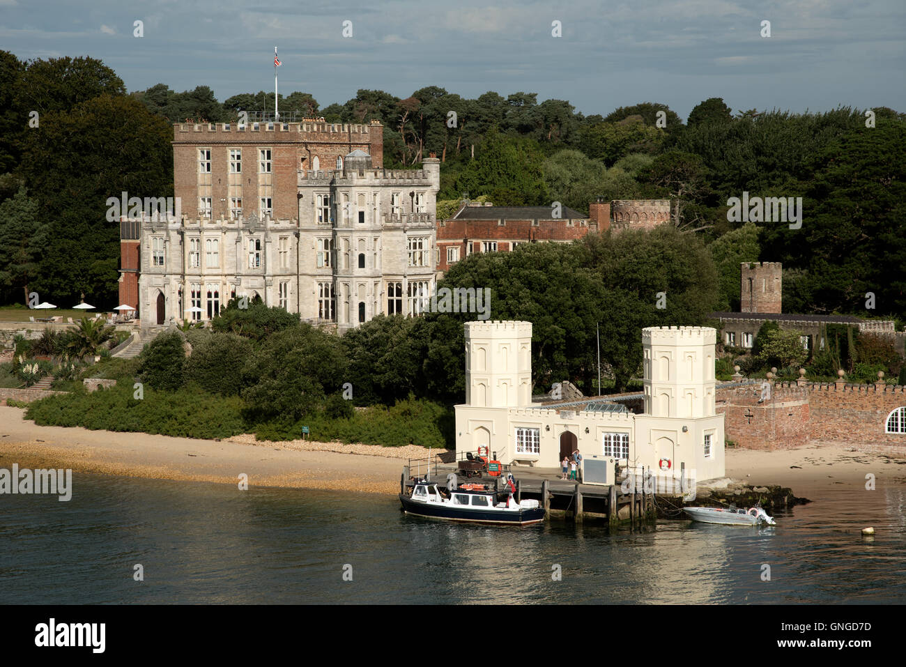 Brownsea Schloss auch bekannt als Branksea auf Brownsea Island in Poole Harbour Dorset England UK Stockfoto