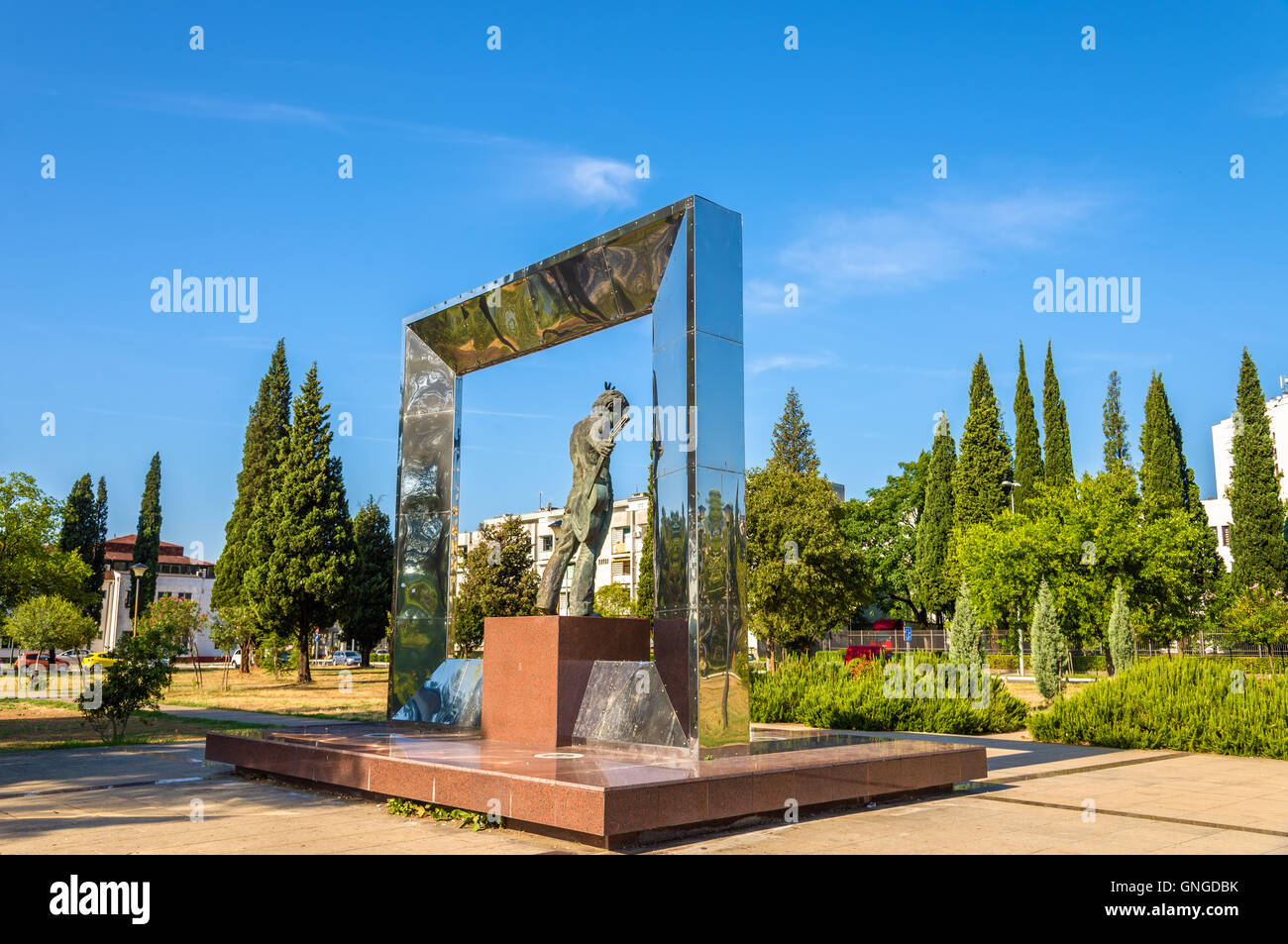 Vladimir Vysotsky Denkmal in Podgorica - Montenegro Stockfoto
