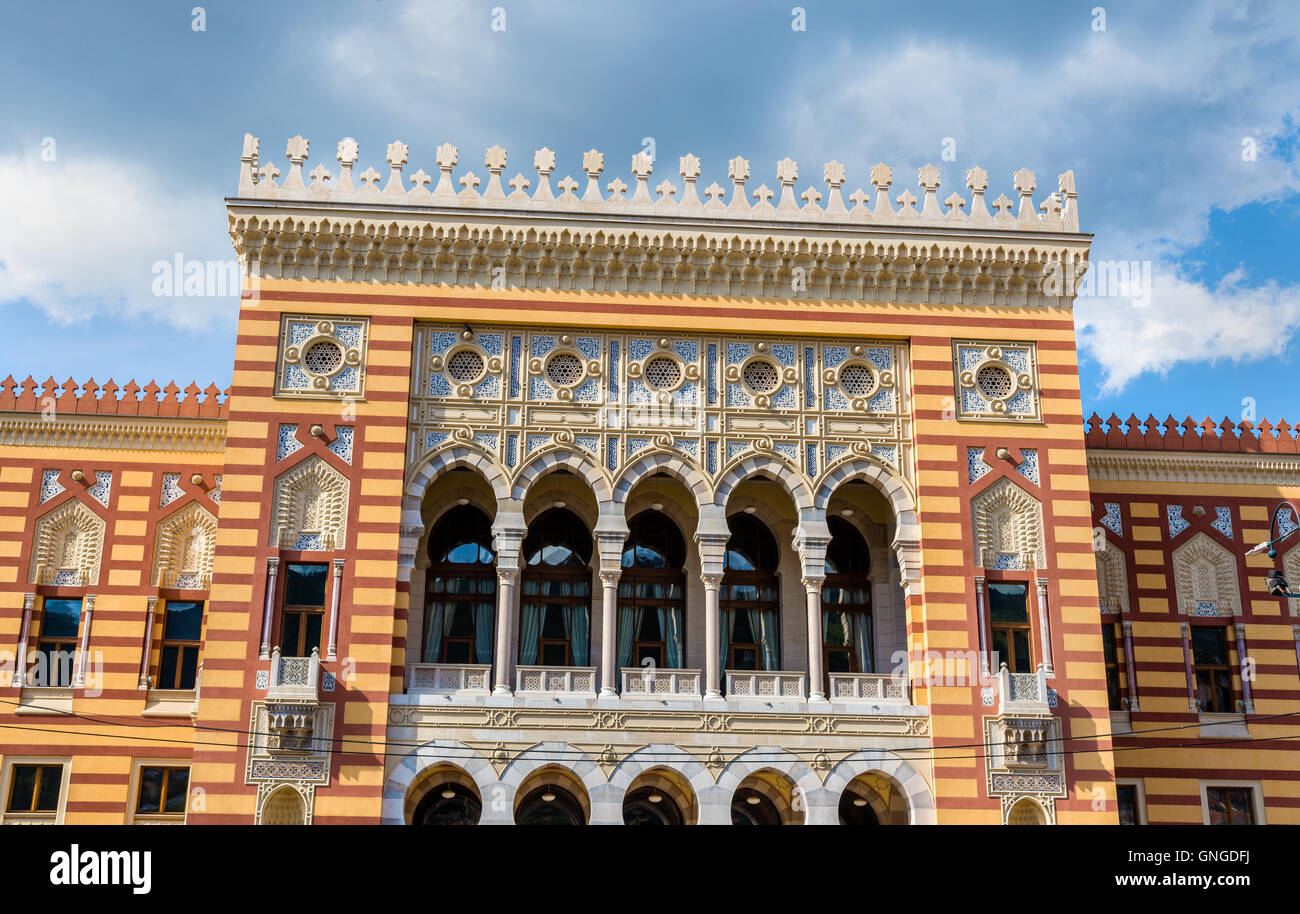 Vijecnica (Rathaus) in Sarajevo - Bosnien und Herzegowina Stockfoto