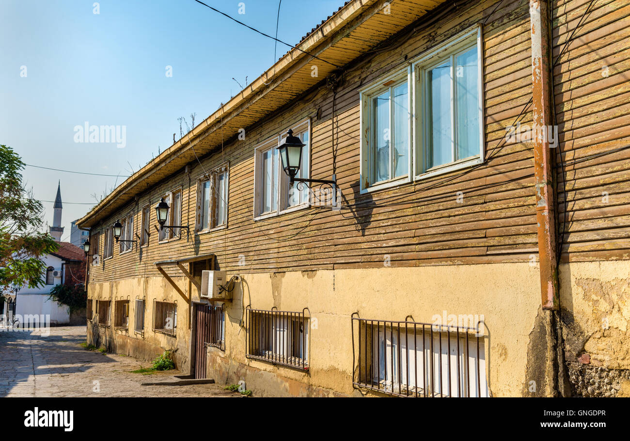 Holzhaus in der alten Stadt von Skopje - Mazedonien Stockfoto