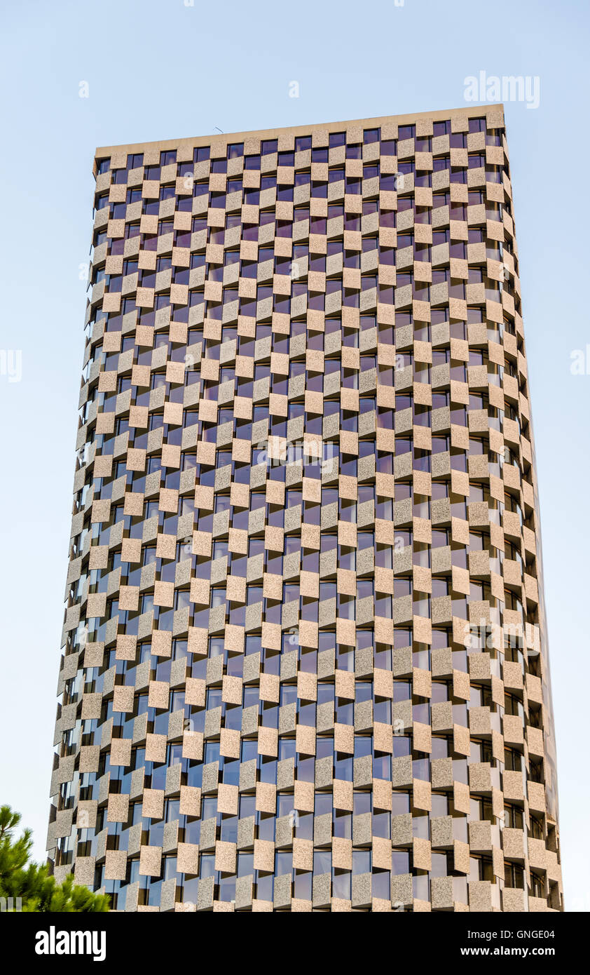 Details eines Gebäudes in Tirana - Albanien Stockfoto