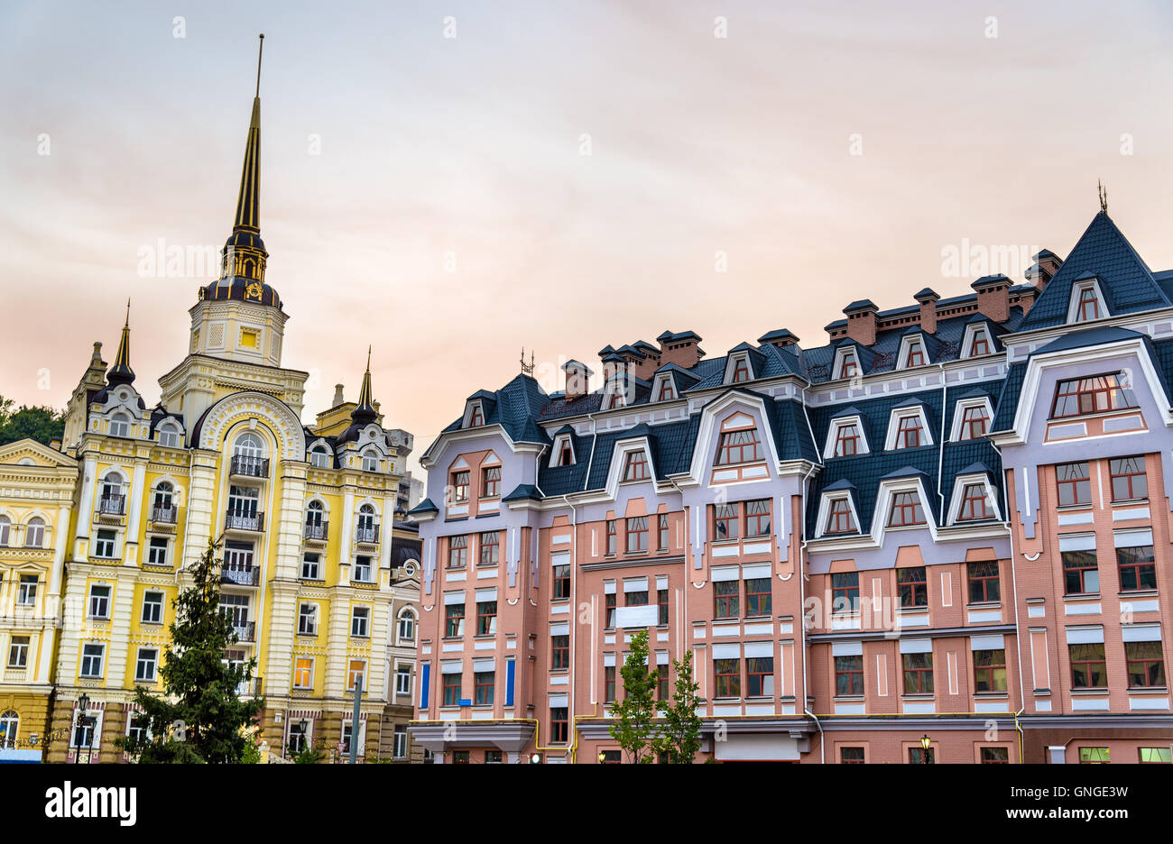 Gebäude in lang Bezirk Kiew - Ukraine Stockfoto