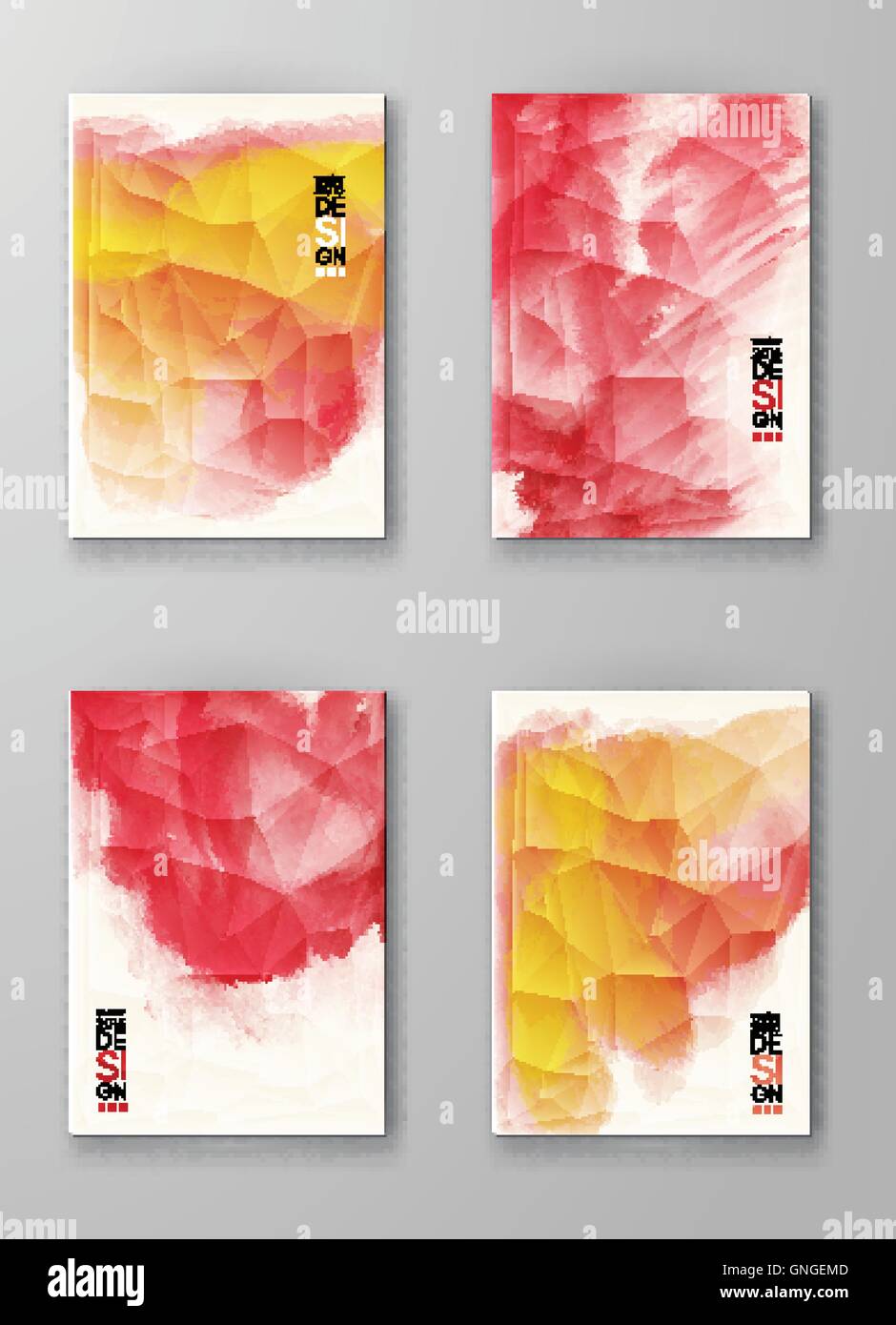 Broschüre mit bunten erlauben Hintergründe. Stock Vektor