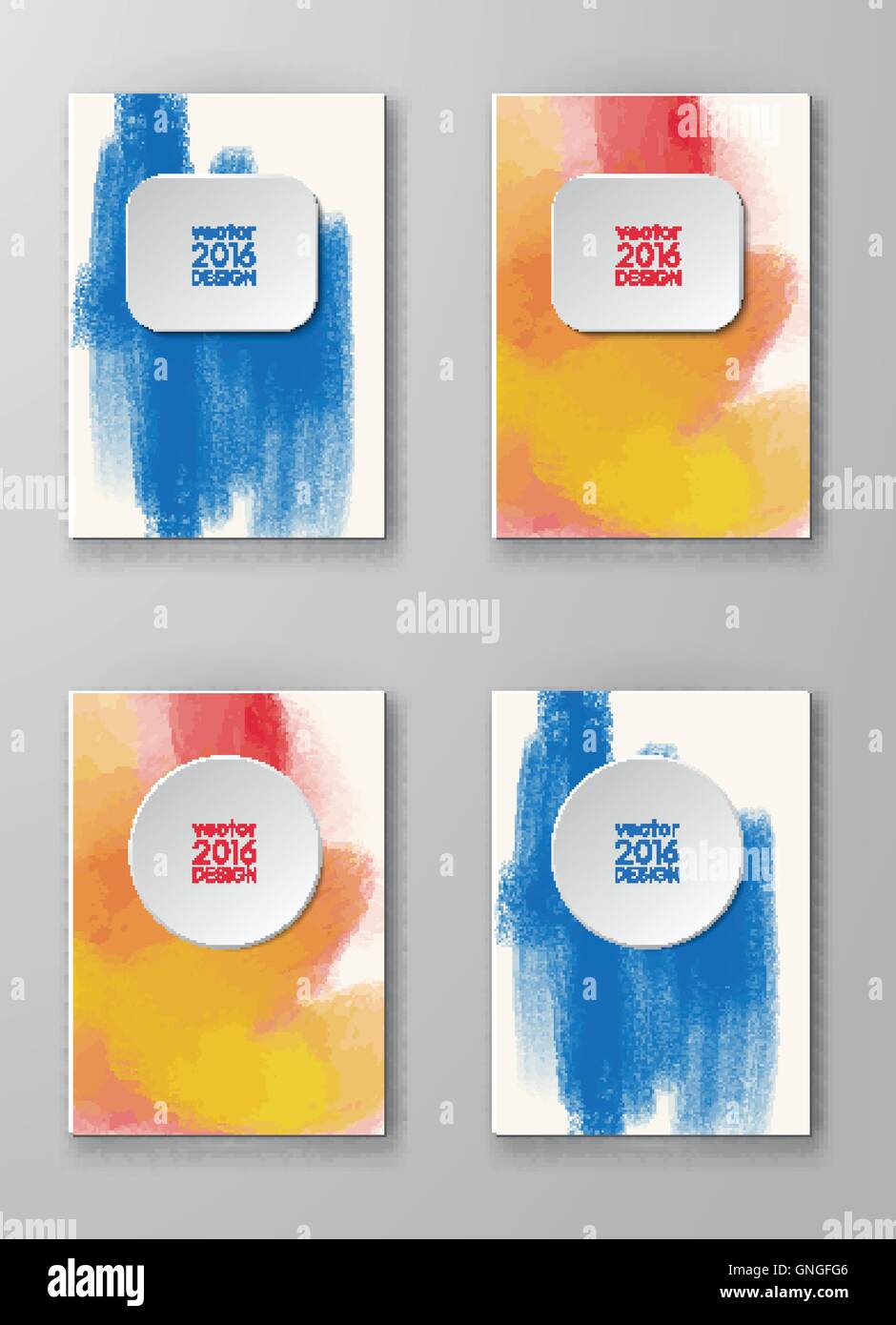 Broschüre mit bunten erlauben Hintergründe. Stock Vektor