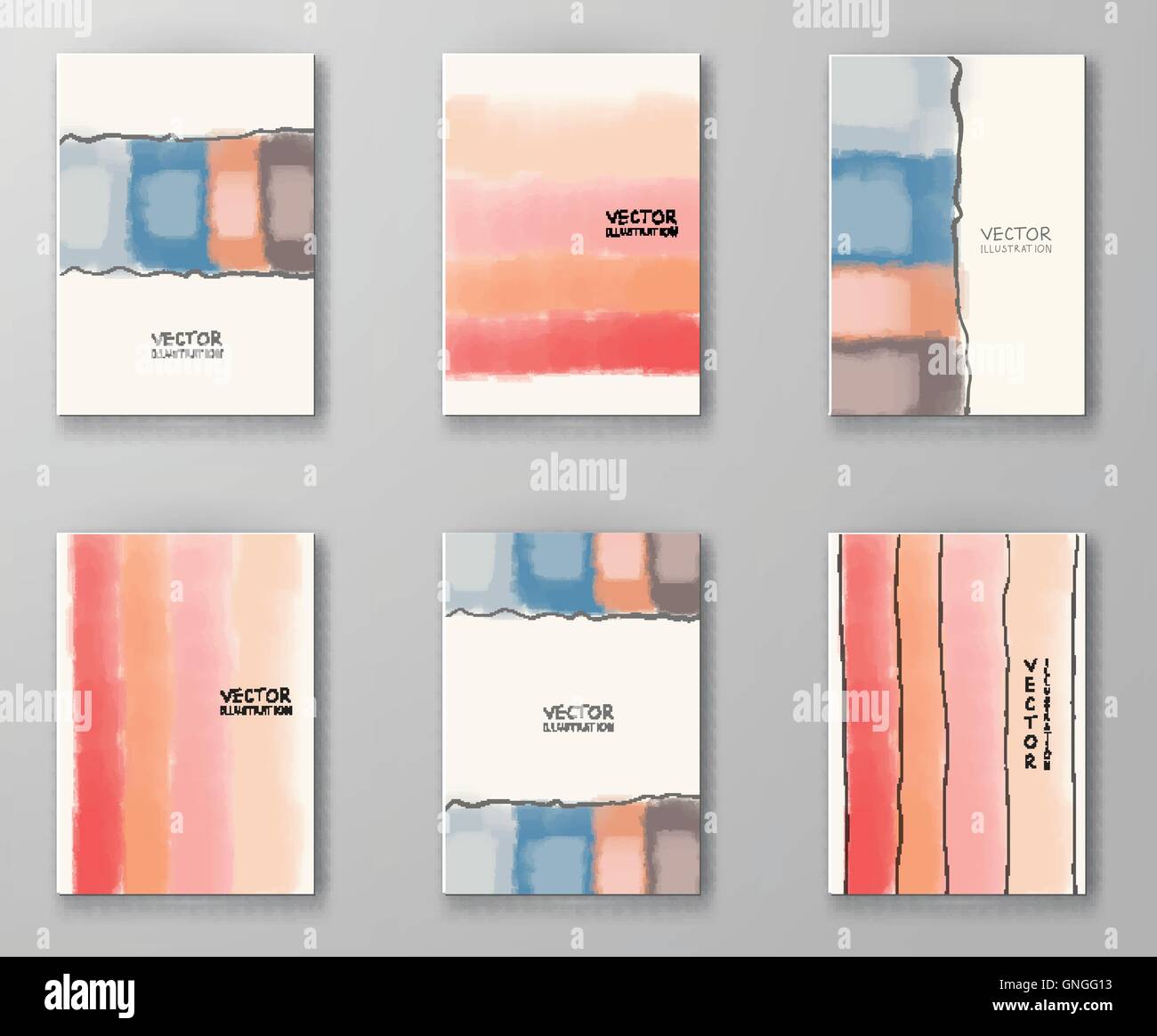 Broschüre mit bunten erlauben Hintergründe. Stock Vektor