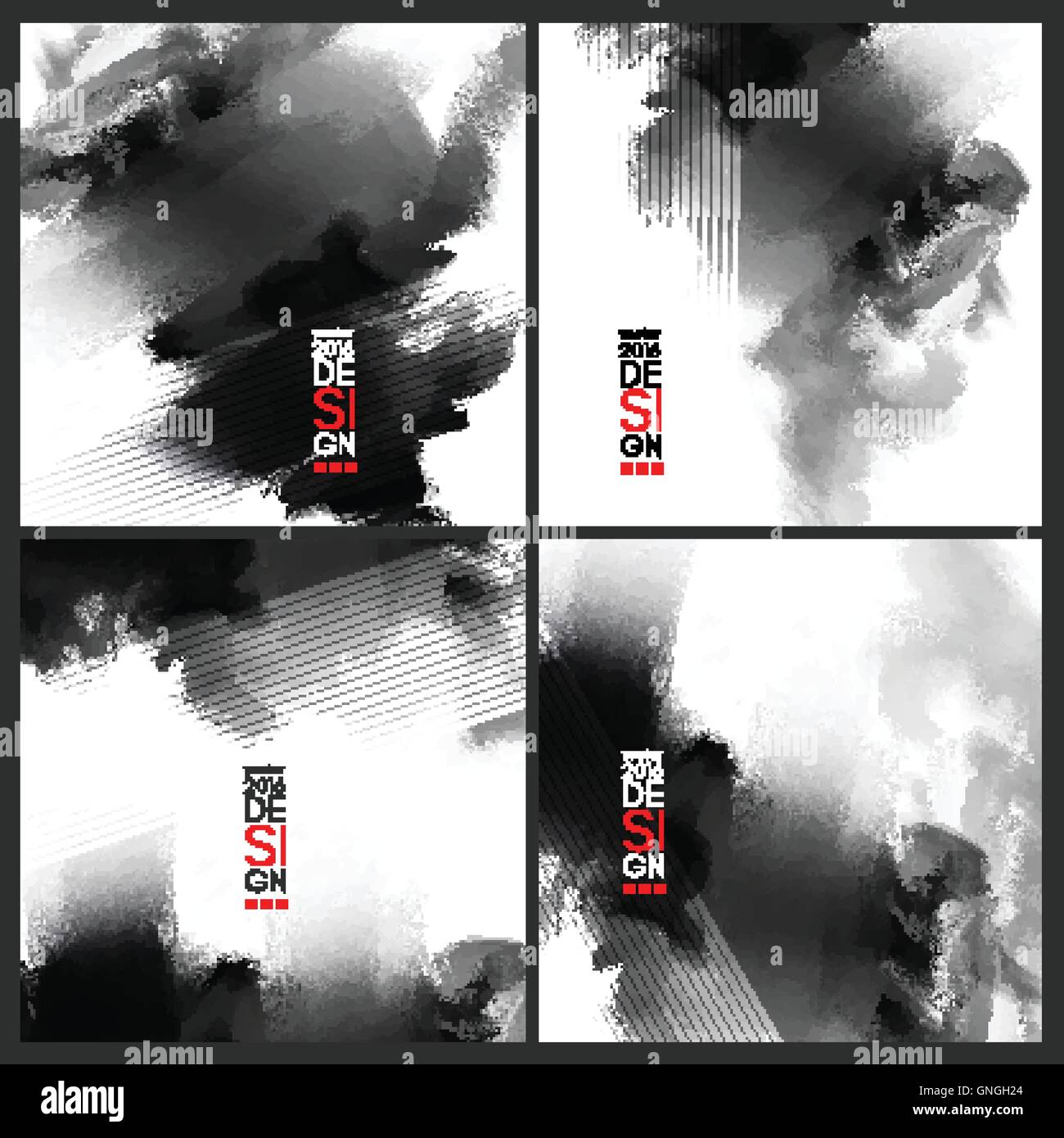 Abstrakte Inkblot Hintergrund. Stock Vektor