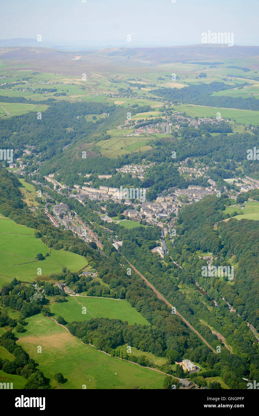 Hebden Bridge, West Yorkshire, in Calder Valley, Pennines, Nord-England, UK Stockfoto