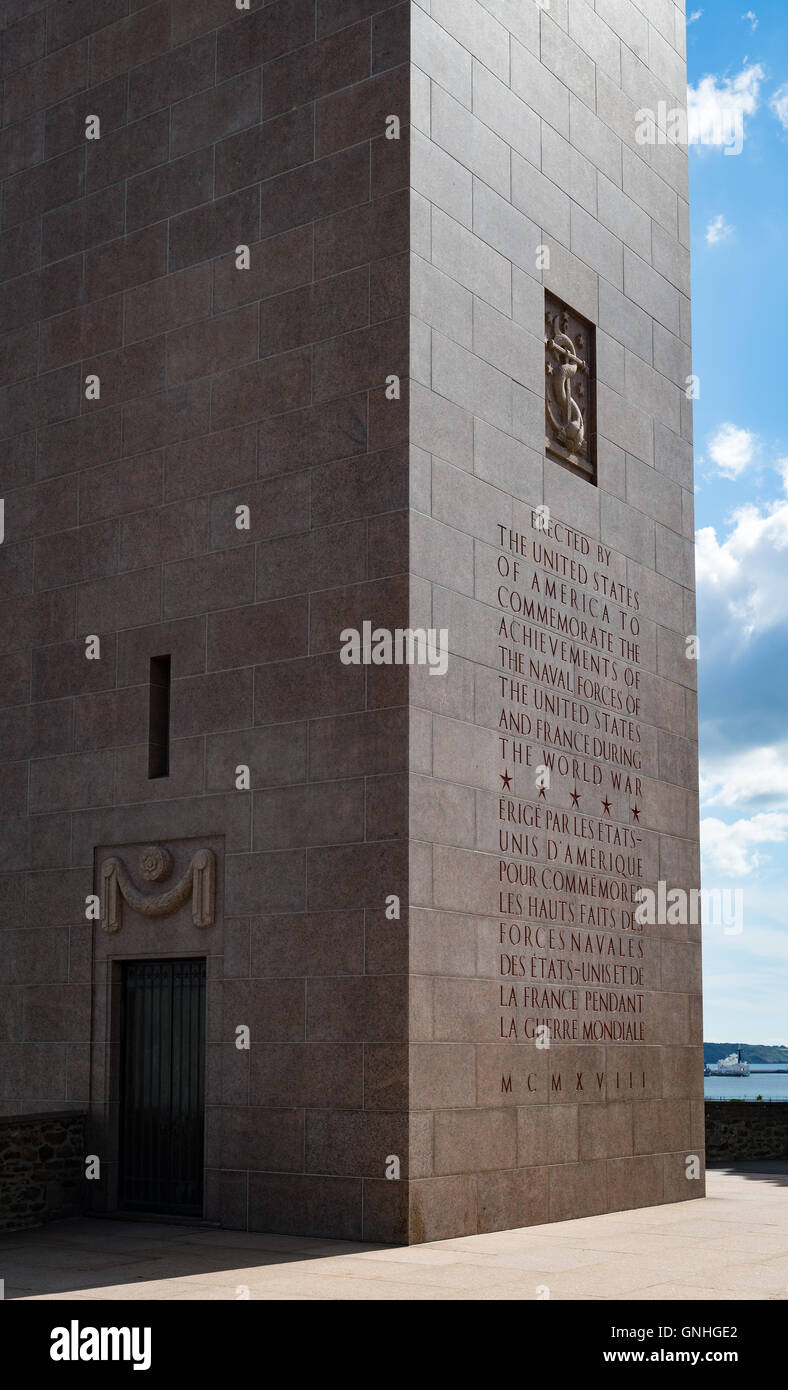 US Weltkrieg Marine-Ehrenmal, Brest, Frankreich Stockfoto