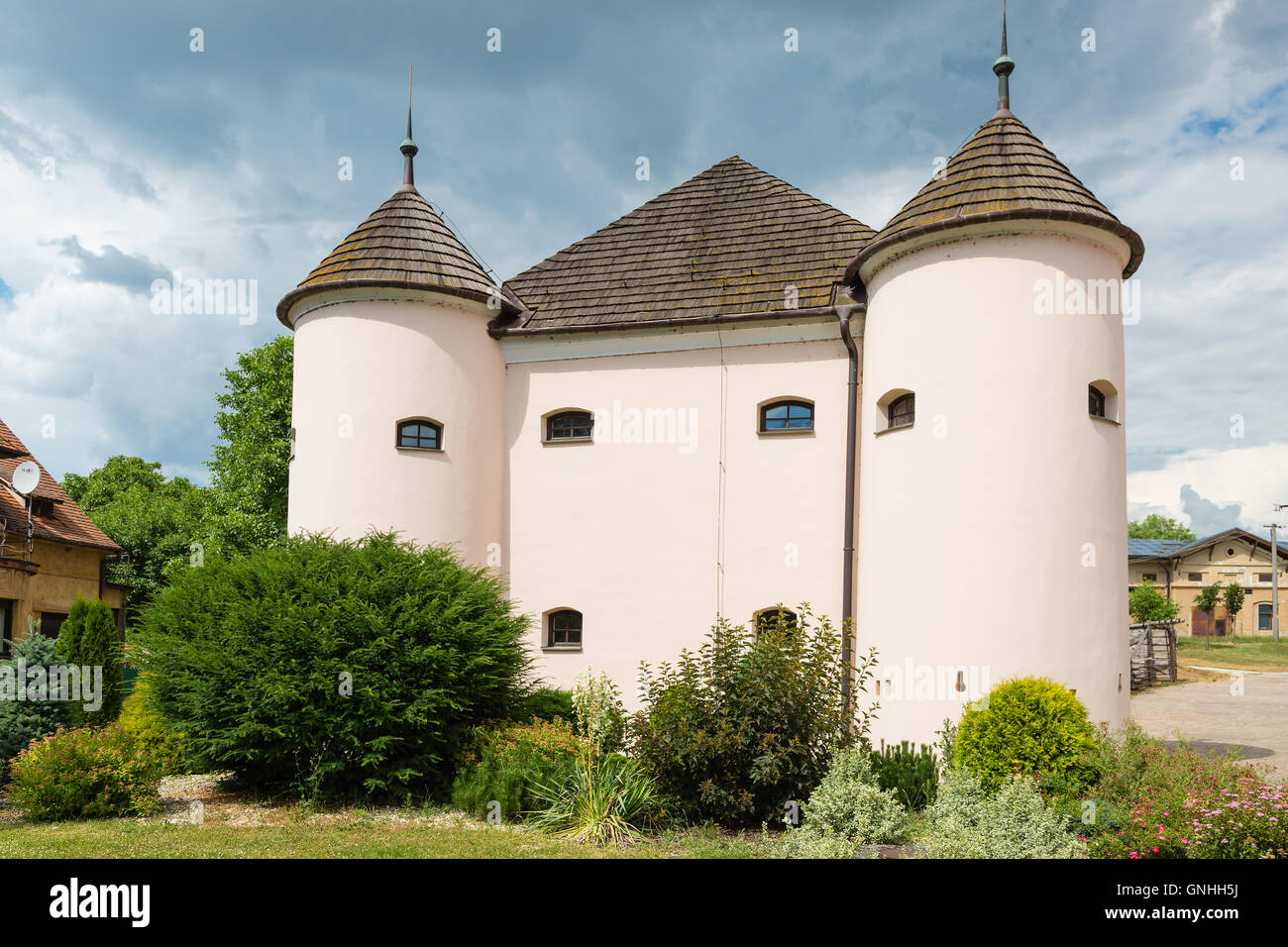 Renaissance-Residenz - Hochburg in Klatova Nova Ves, Slowakei Stockfoto