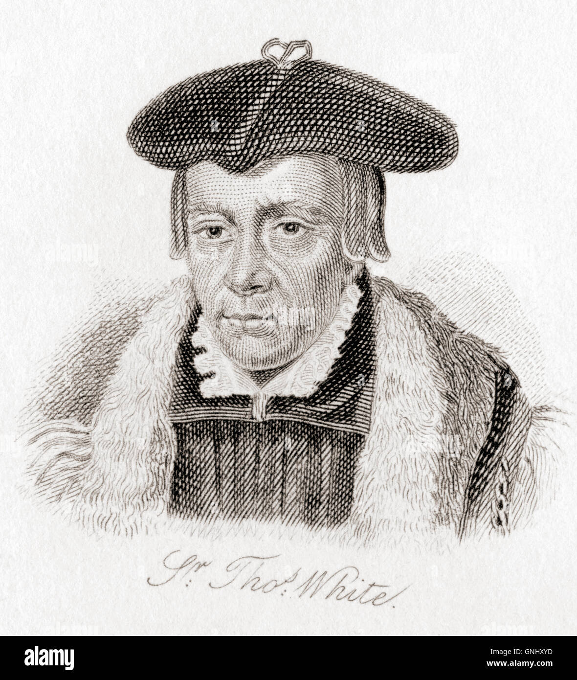 Sir Thomas White, 1492 – 1567.  Englische Tuchhändler, Lord Mayor of London, bürgerlichen Stifter und Gründer von Str. Johns Hochschule, Oxford. Stockfoto