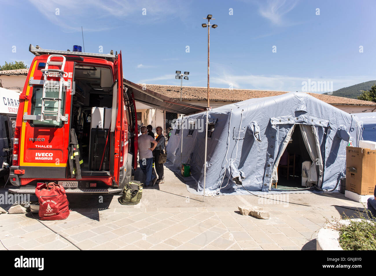 Erdbeben in Amatrice, Italien Stockfoto